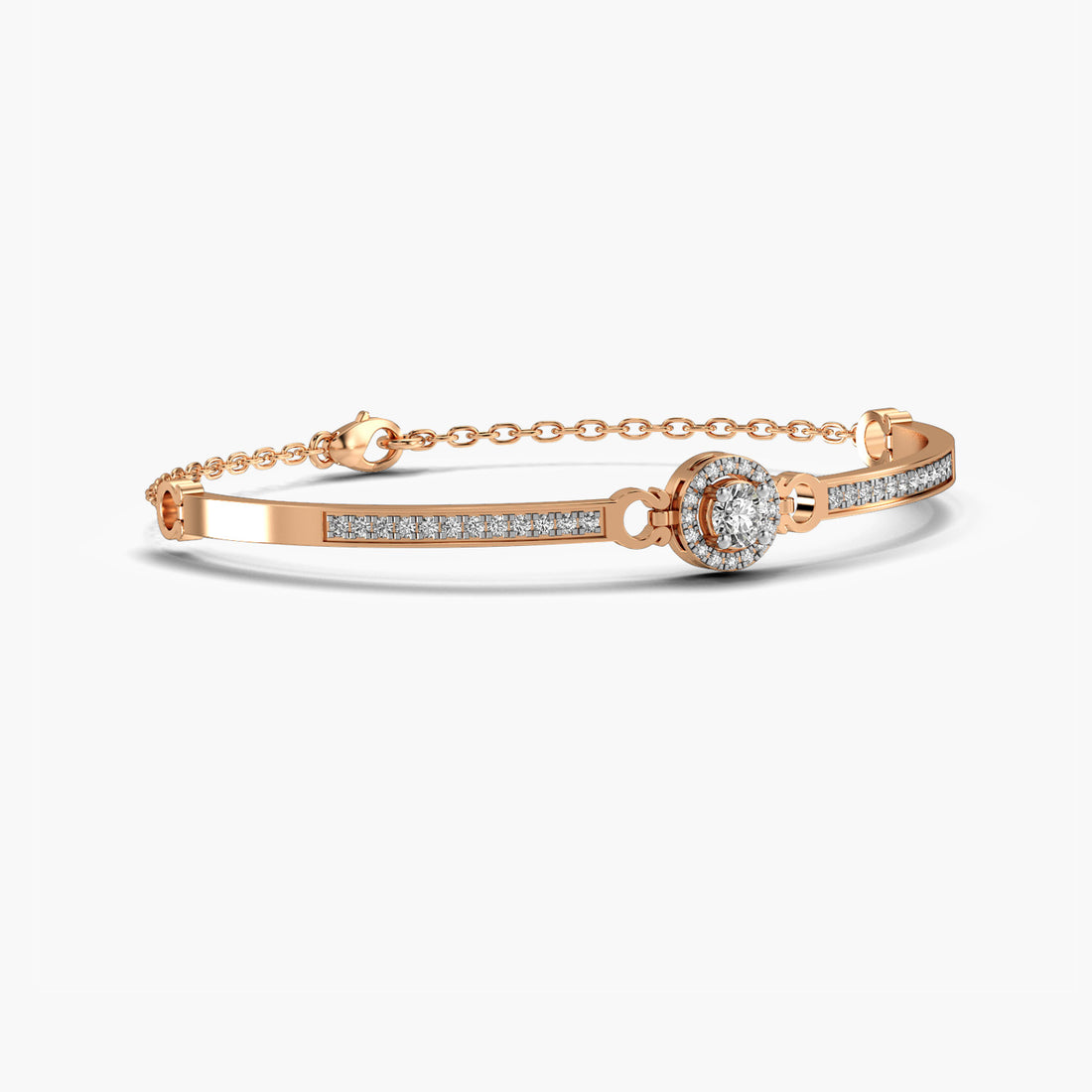 Forever Together Bracelet - 3D View in Rose Gold - Diamond Bracelet by Moena