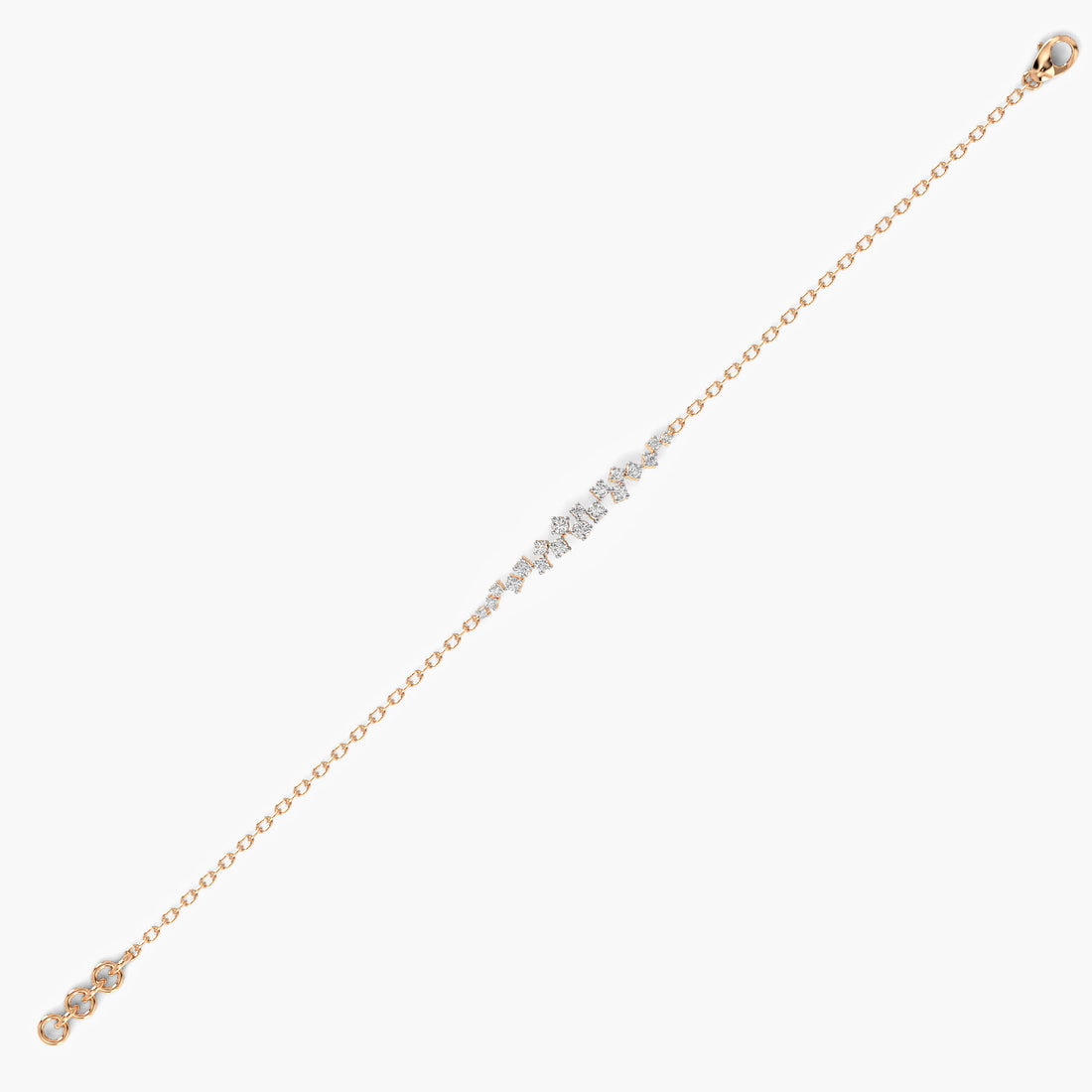 Ethereal Shine Bracelet: - Standard View in Rose Gold - Diamond Bracelet by Moena