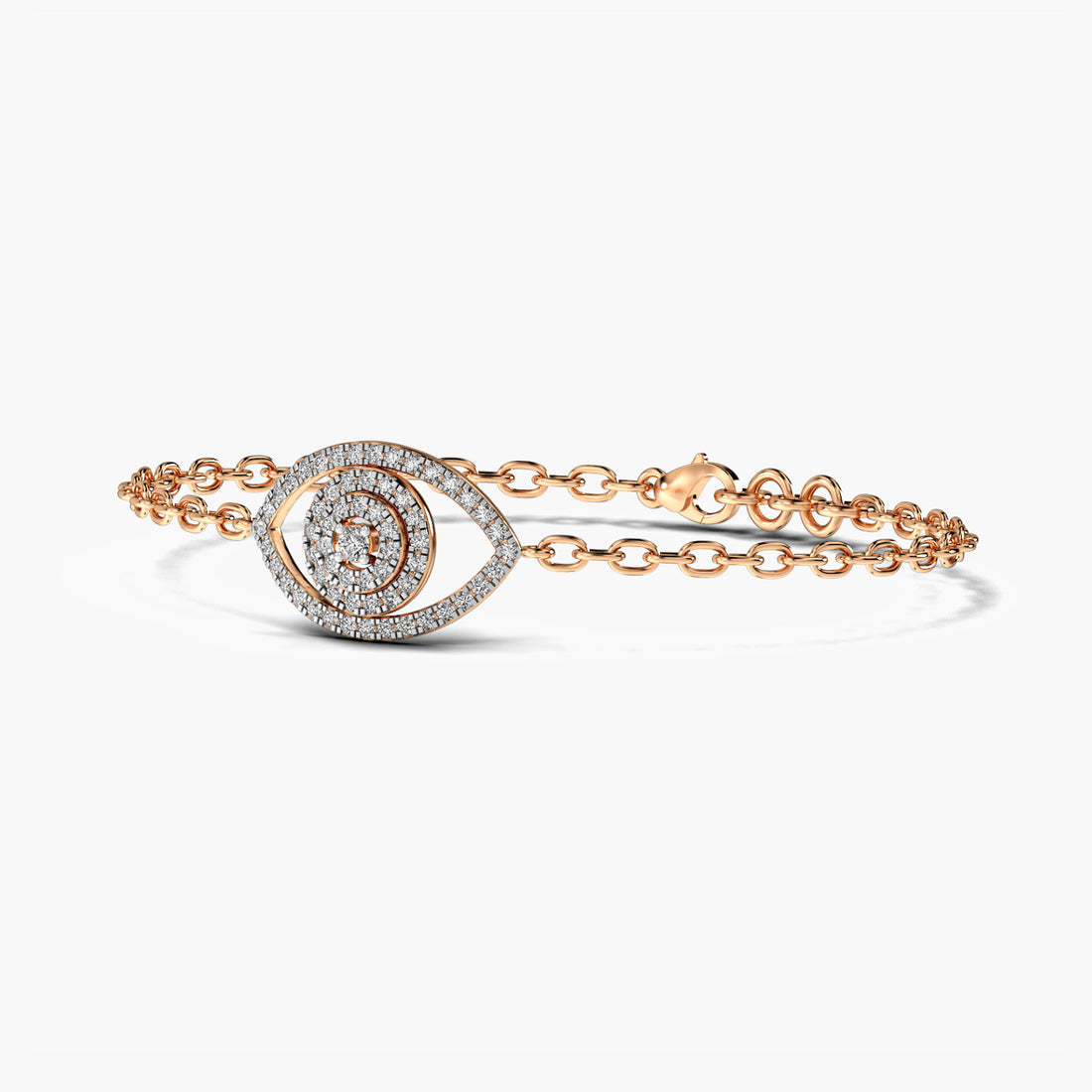 Celestial Eye Bracelet - 3D View in Rose Gold - Diamond Bracelet by Moena