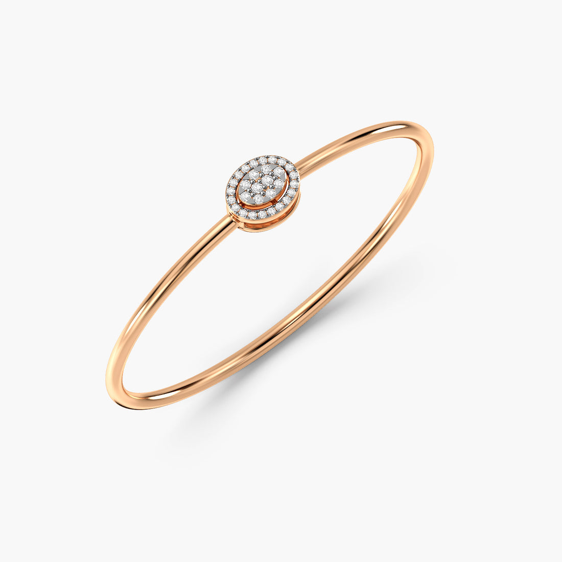 Regent Glow Bracelet - 3D View in Rose Gold - Diamond Bracelet by Moena