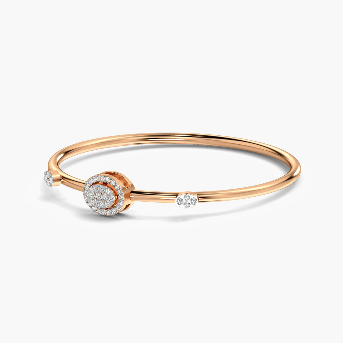 Celeste Charm Bracelet - 3D View in Rose Gold - Diamond Bracelet by Moena