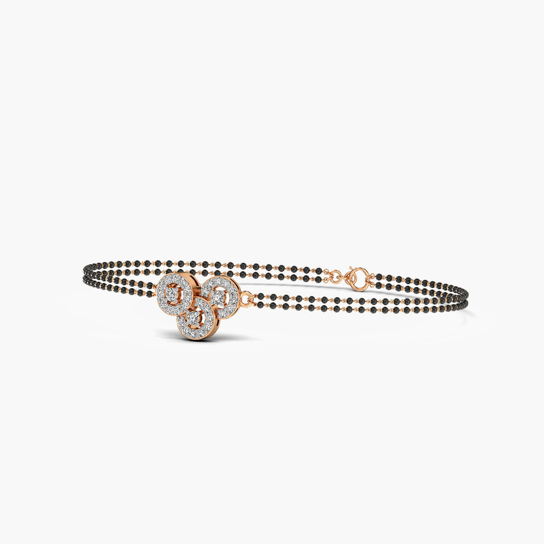 Sutra Glow Bracelet - 3D View in Rose Gold - Diamond Bracelet by Moena