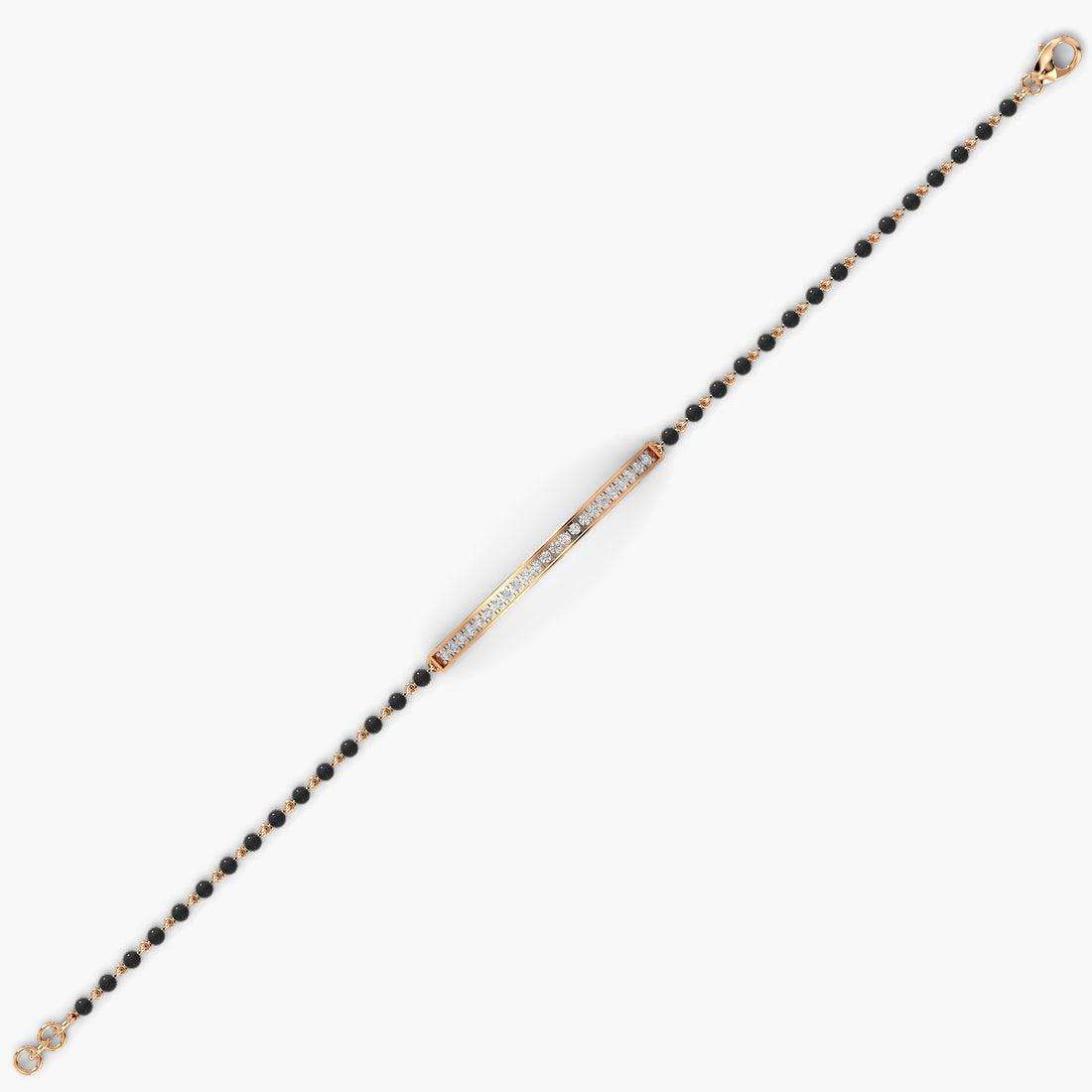 Nitya Mangalsutra Bracelet - Standard View in Rose Gold - Diamond Bracelet by Moena
