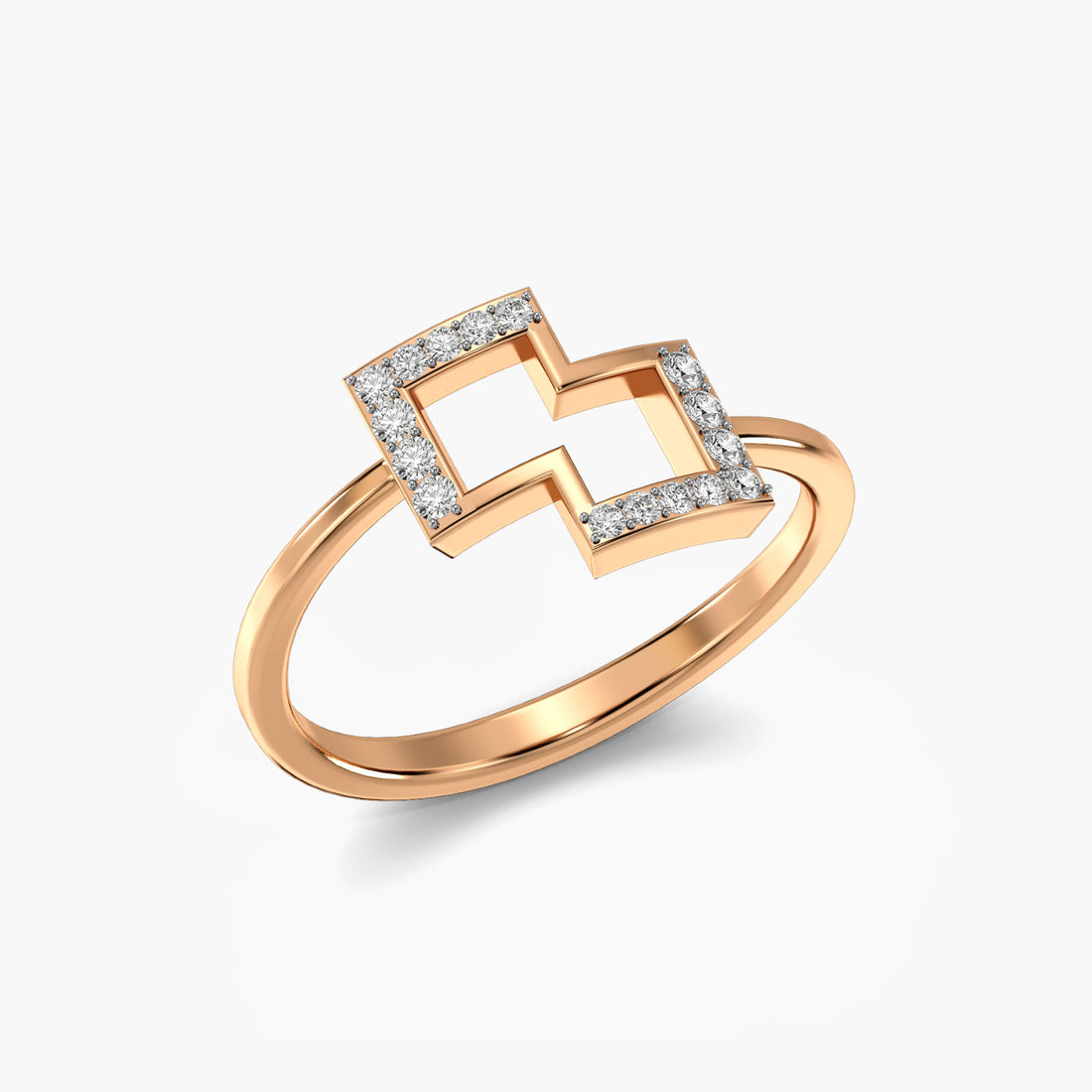 Eden’s Secret - Standard View in Rose Gold - Diamond Ring by Moena
