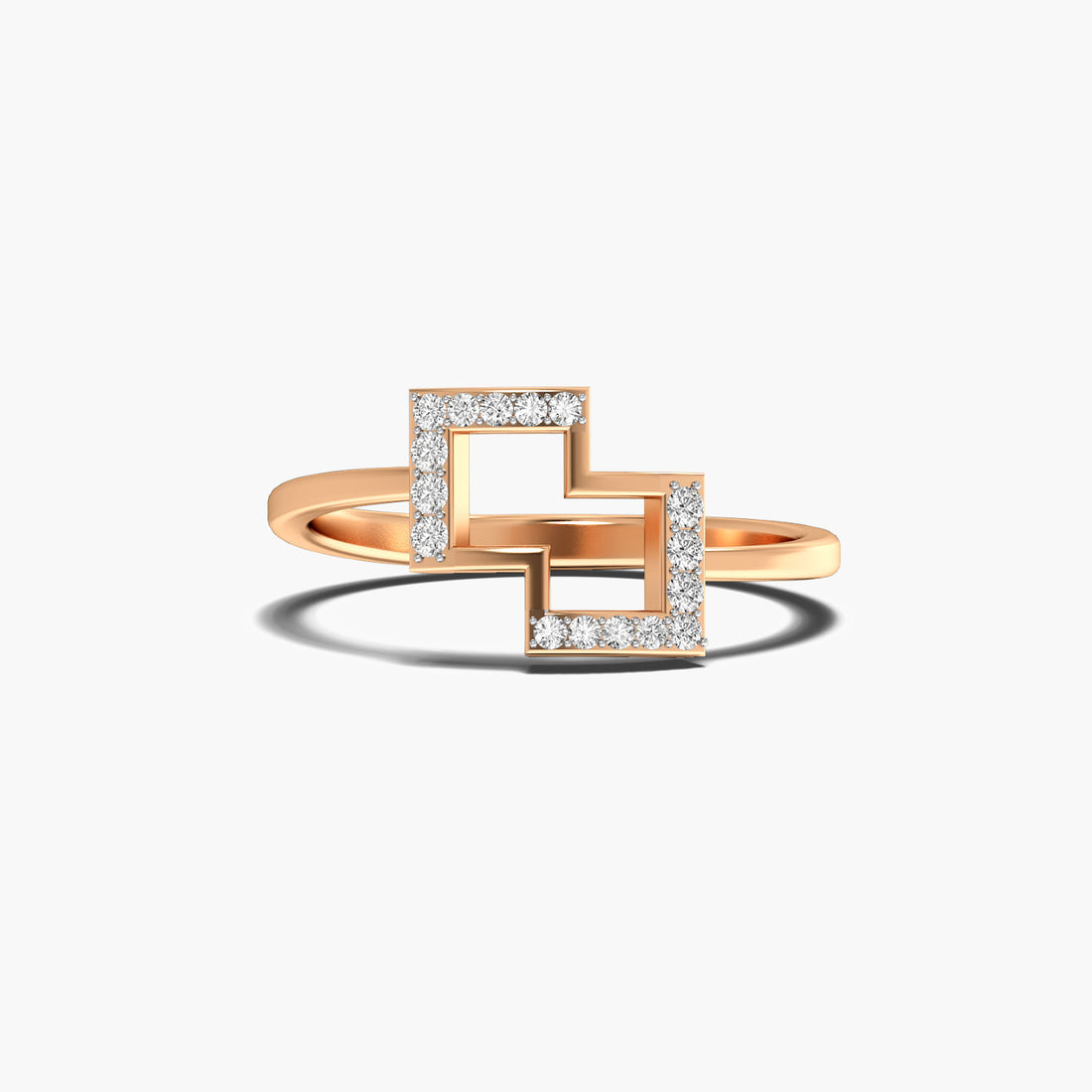 Eden’s Secret - Top View in Rose Gold - Diamond Ring by Moena