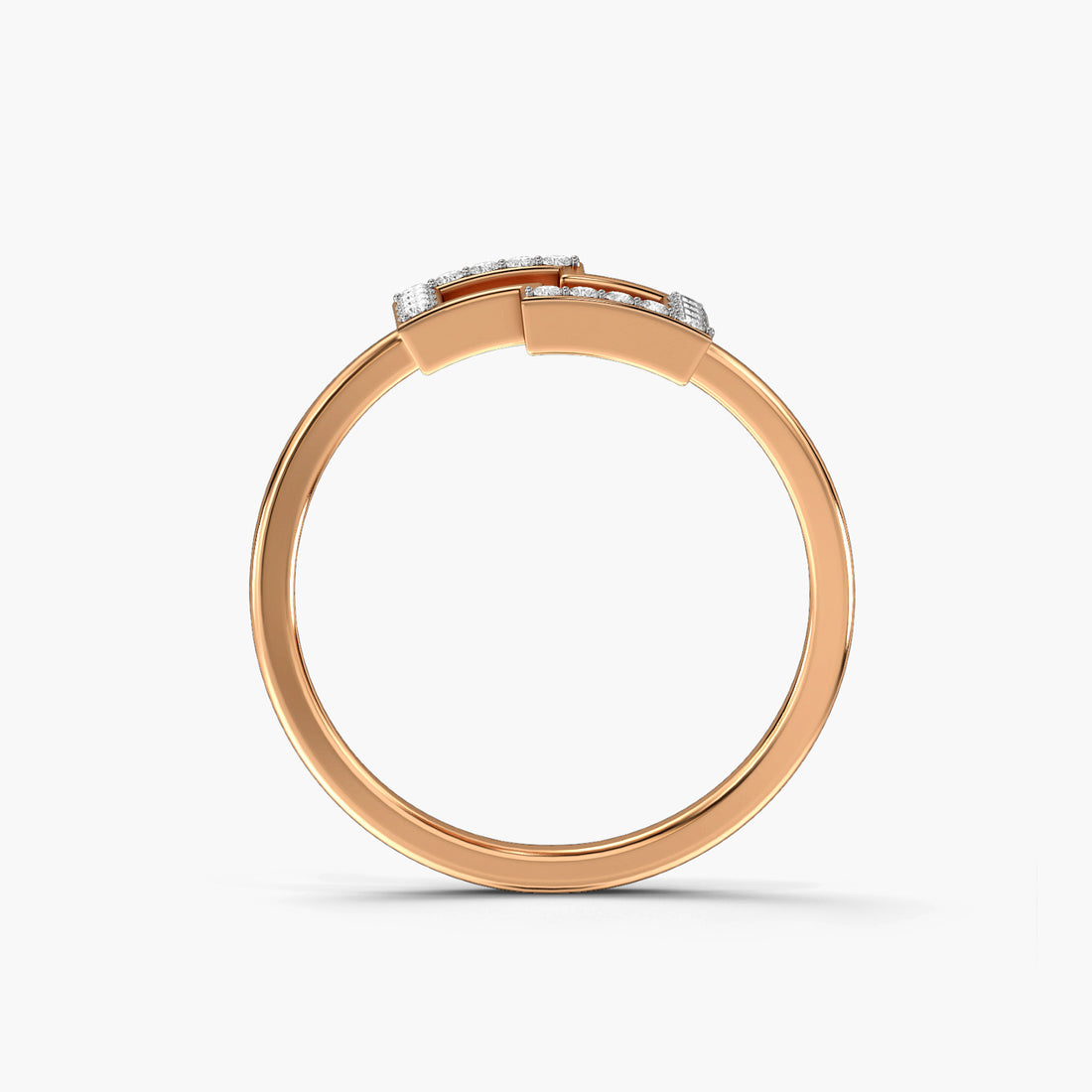 Eden’s Secret - Front View in Rose Gold - Diamond Ring by Moena
