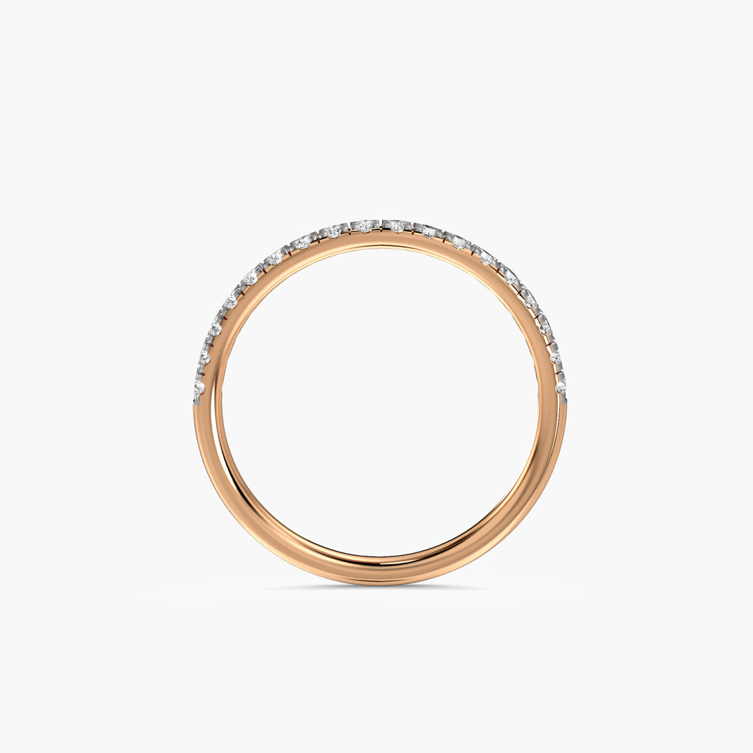 Lab-Grown Diamond Eternity Band - Front View in Rose Gold - Diamond Ring by Moena