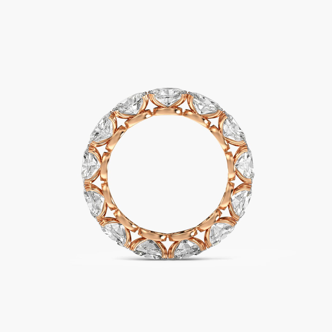 Eternal Glint - Front View in Rose Gold - Diamond Ring by Moena