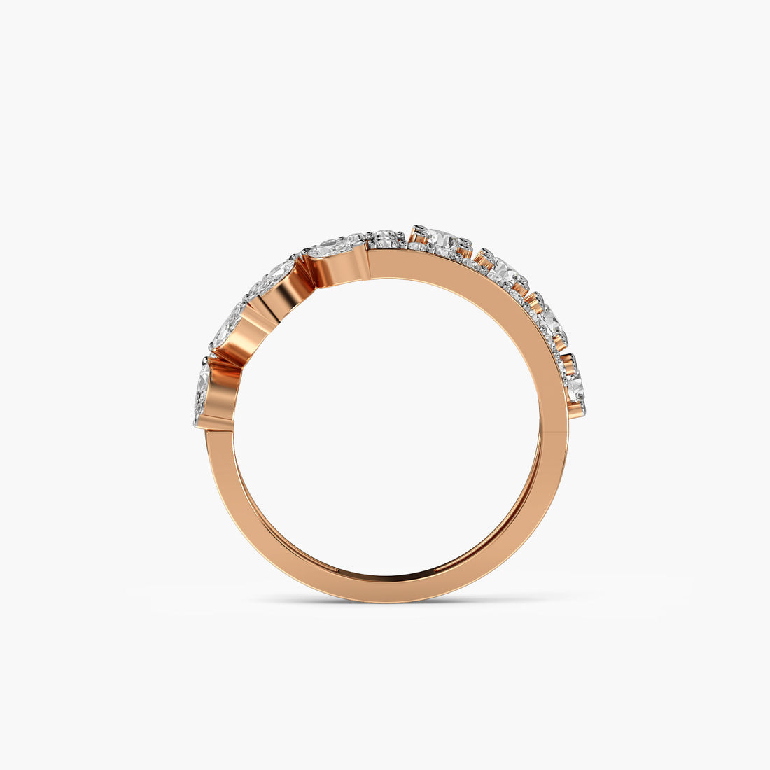 Garden Shine Ring - Front View in Rose Gold - Diamond Ring by Moena