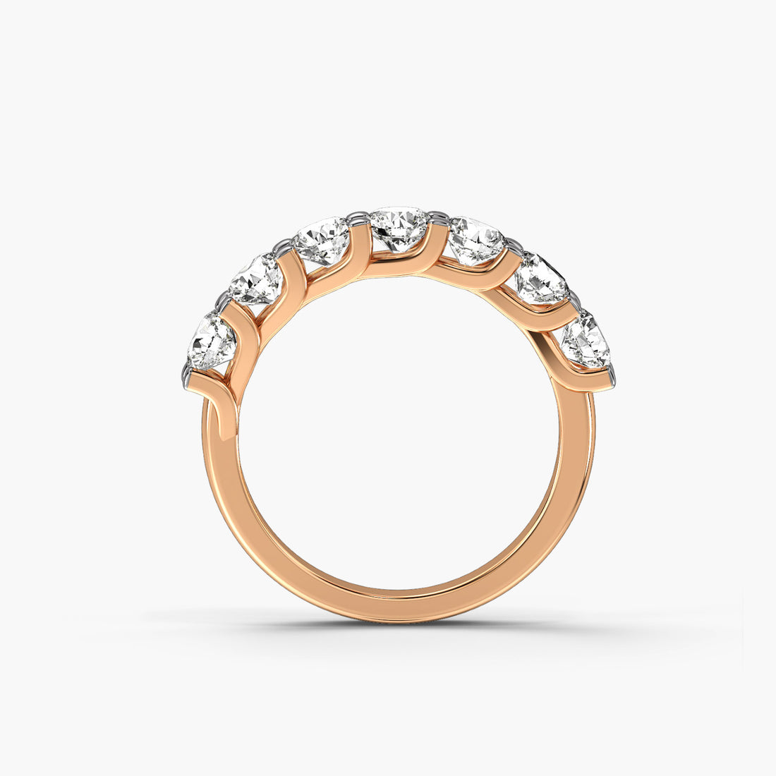 Eternal Seven - Front View in Rose Gold - Diamond Ring by Moena