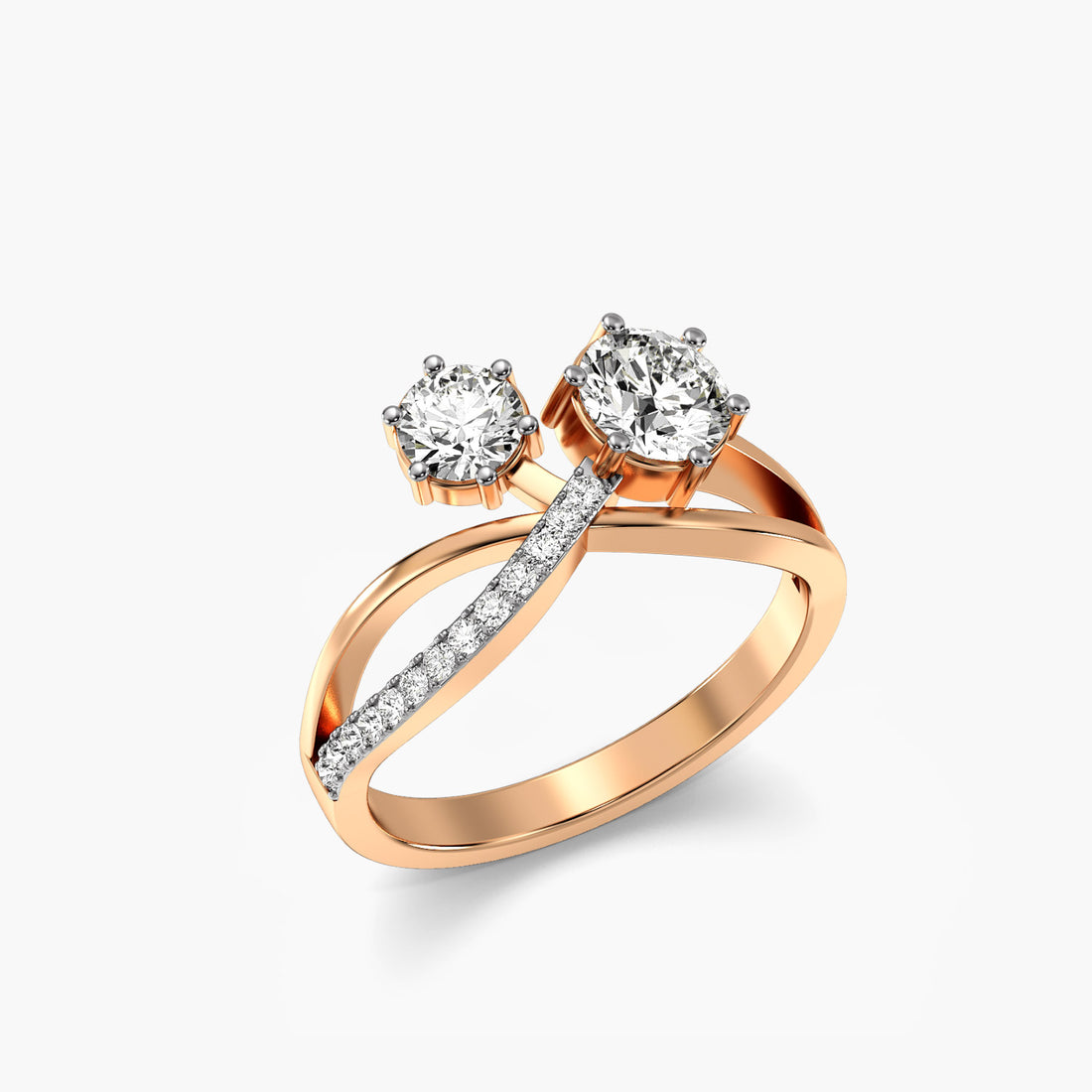Eternal Bond Ring - 3D View in Rose Gold - Diamond Ring by Moena