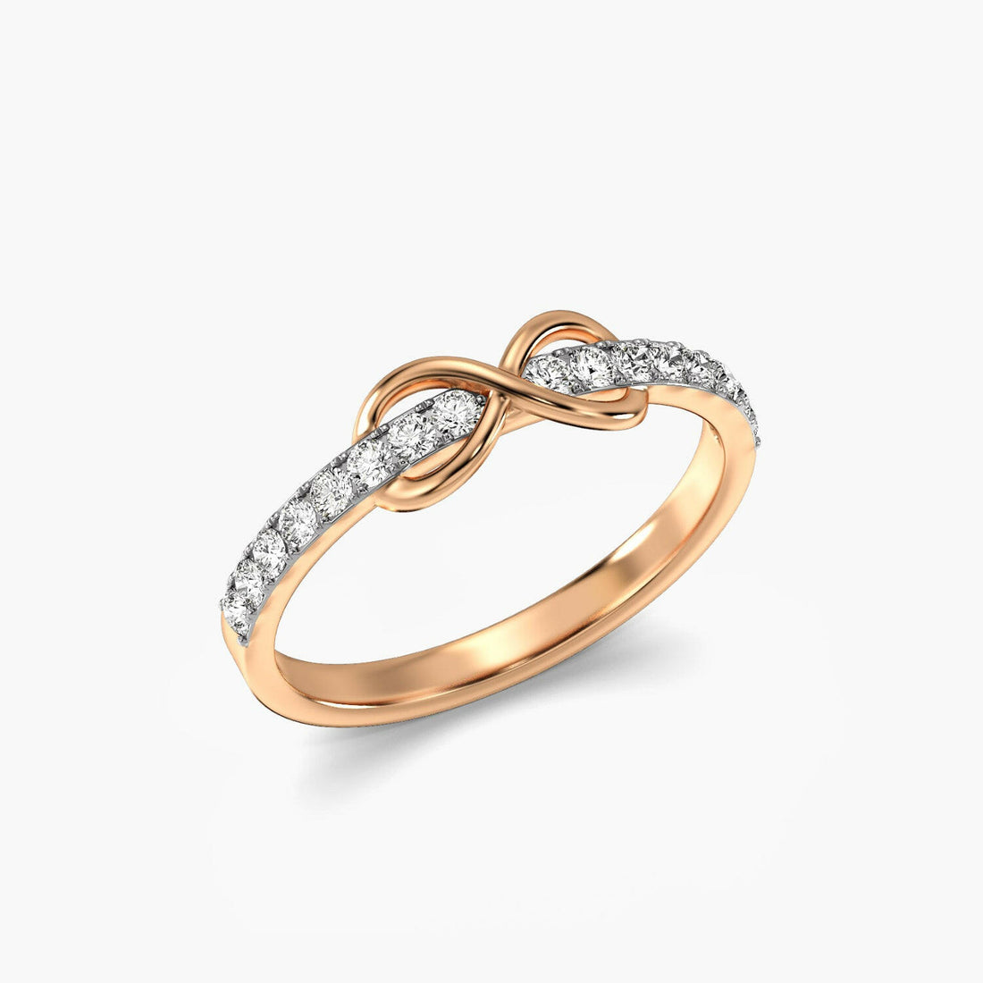 Boundless Affection - 3D View in Rose Gold - Diamond Ring by Moena