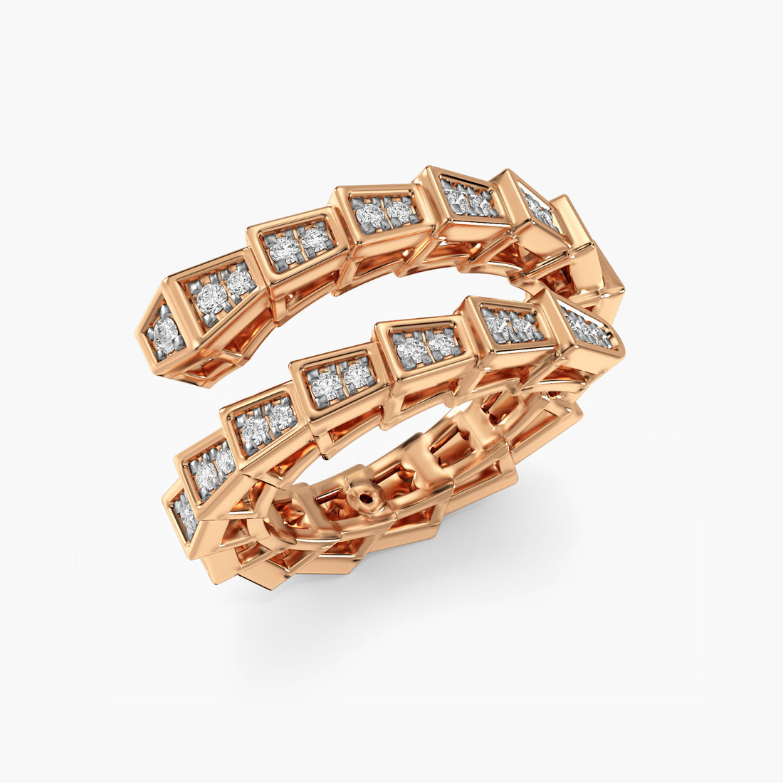 Prism Luxe Band - 3D View in Rose Gold - Diamond Ring by Moena