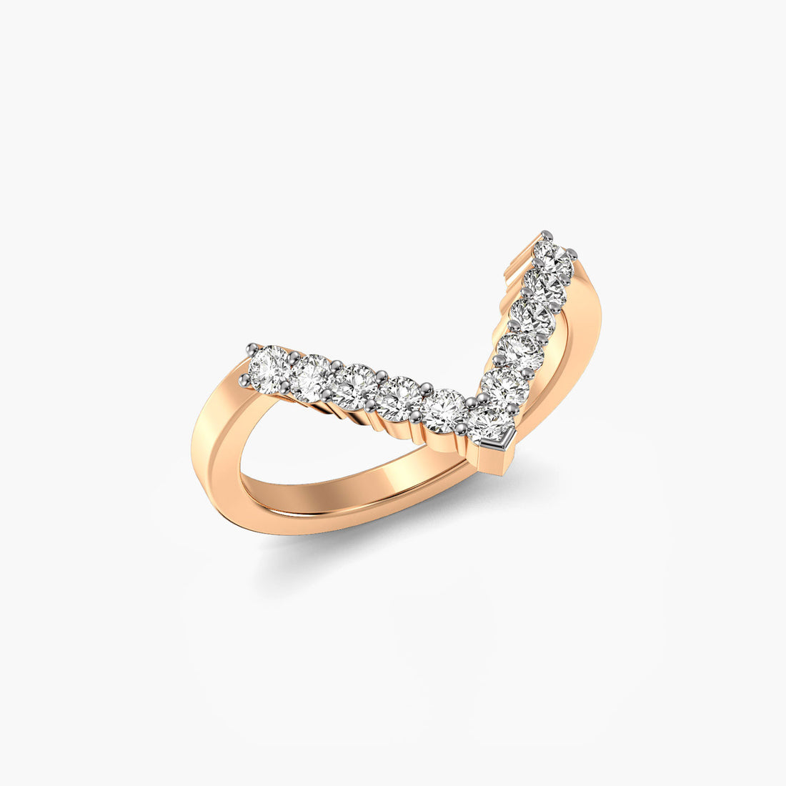 Vow of Love - 3D View in Rose Gold - Diamond Ring by Moena