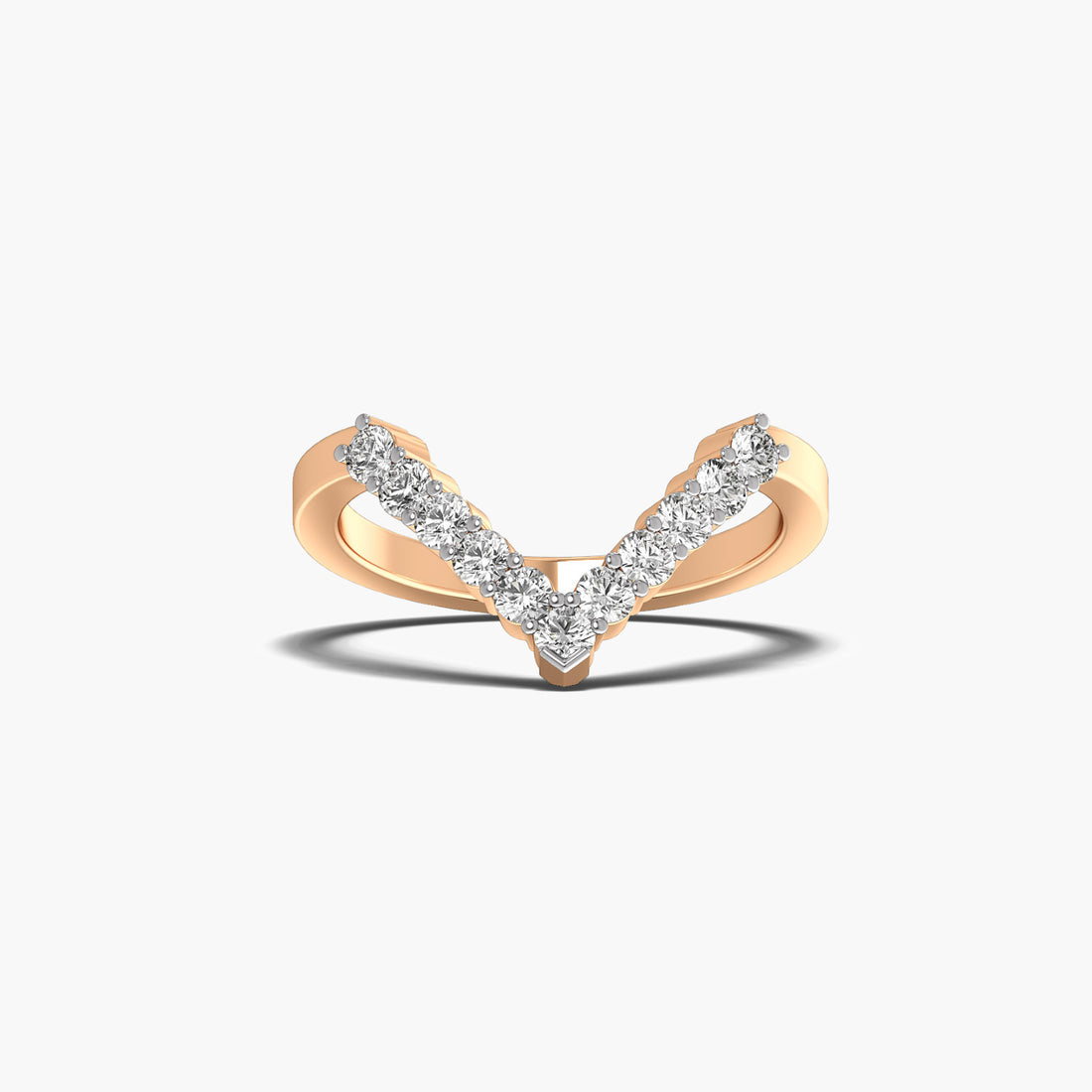 Vow of Love - Top View in Rose Gold - Diamond Ring by Moena
