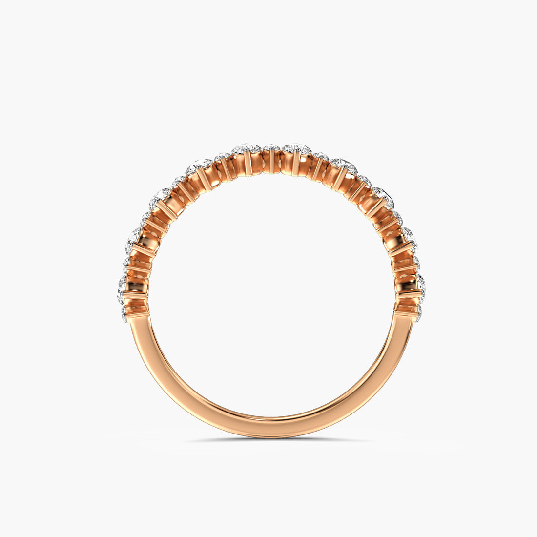 Pure Harmony - Front View in Rose Gold - Diamond Ring by Moena