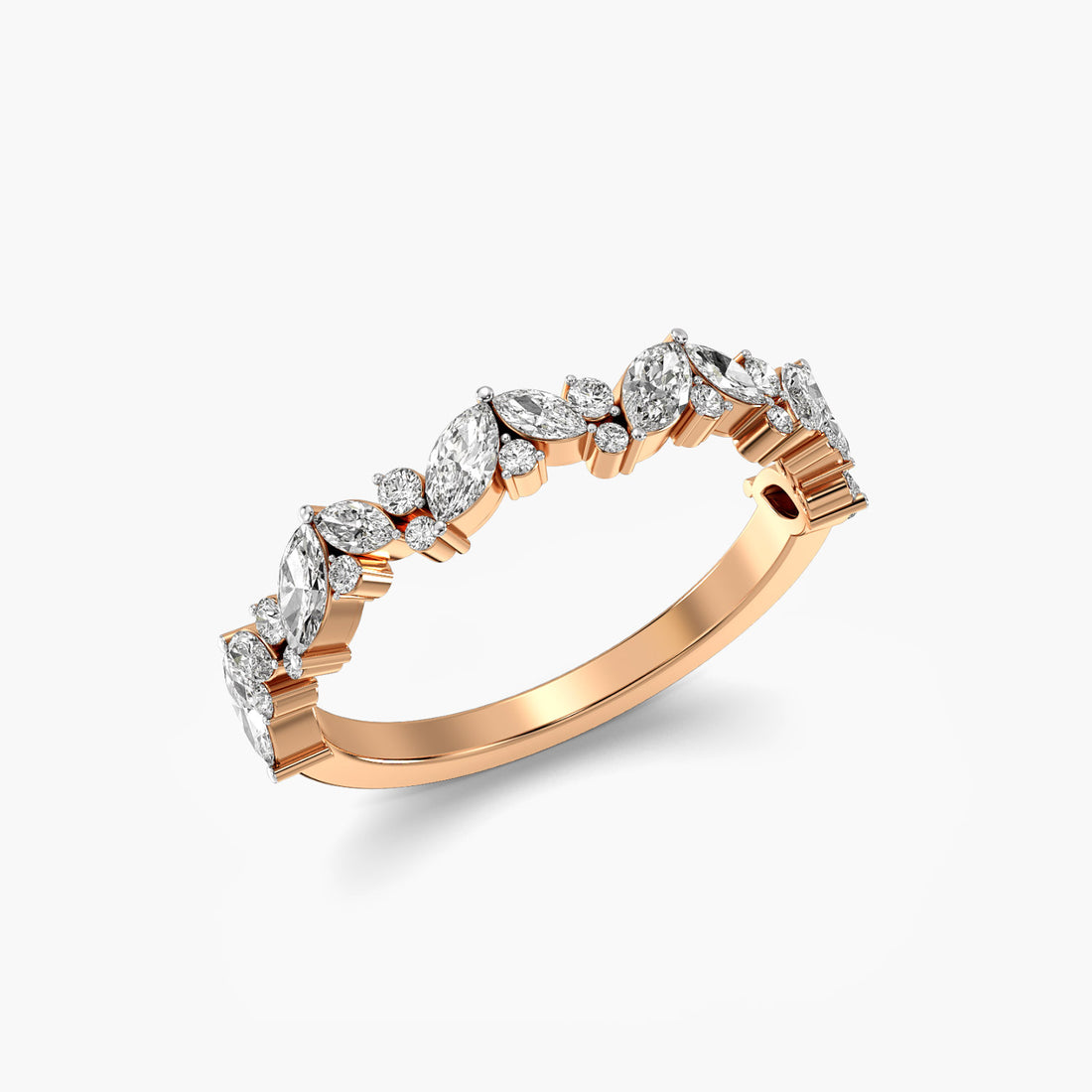 Infinite Romance - 3D View in Rose Gold - Diamond Ring by Moena