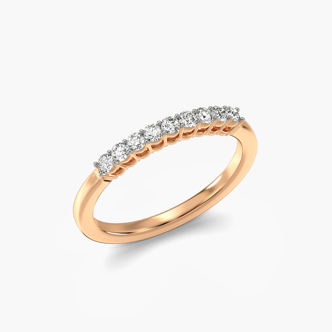 Radiant Circle - 3D View in Rose Gold - Radiant Diamond Ring by Moena