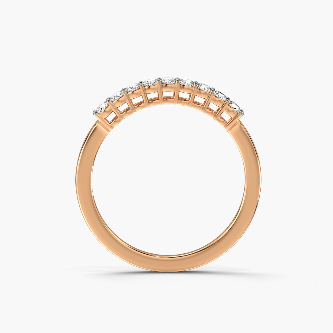 Radiant Circle - Standard View in Rose Gold - Radiant Diamond Ring by Moena