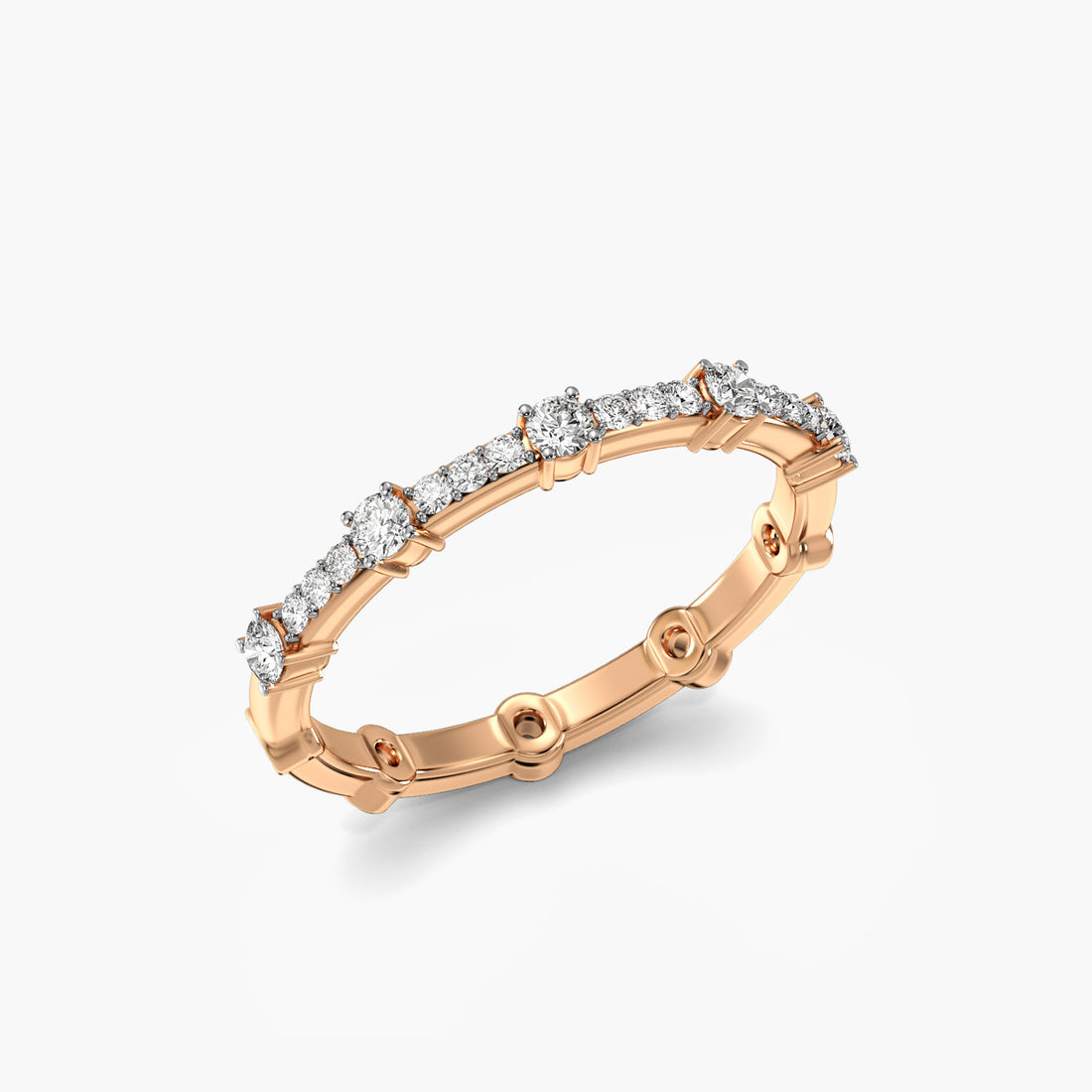 Forever Yours - 3D View in Rose Gold - Diamond Ring by Moena