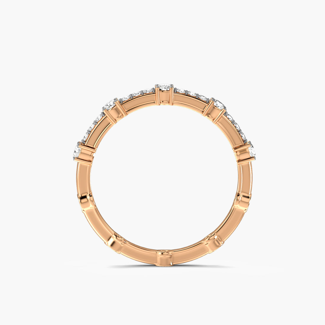 Forever Yours - Front View in Rose Gold - Diamond Ring by Moena