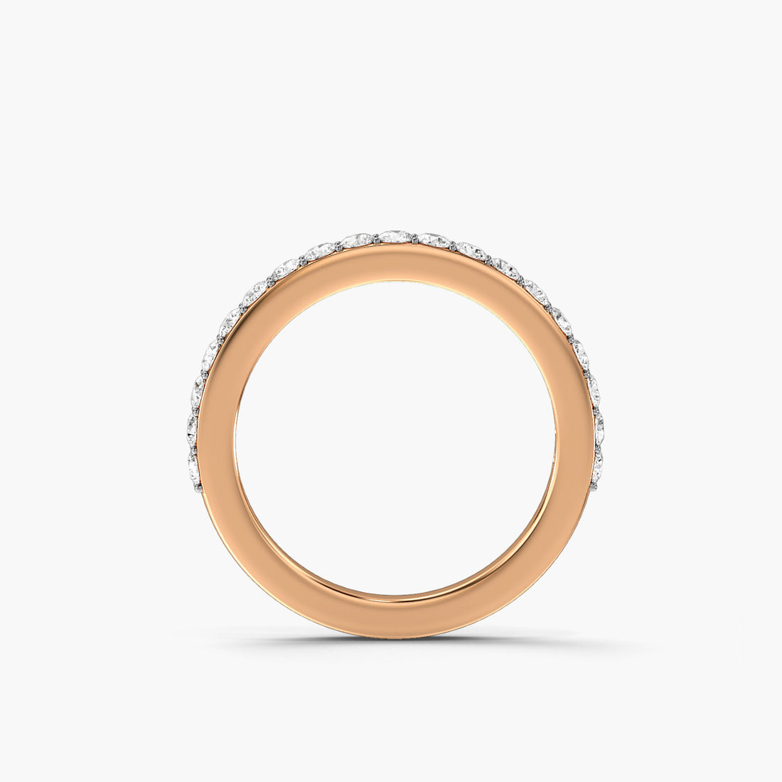 Eternal Touch - Front View in Rose Gold - Diamond Ring by Moena