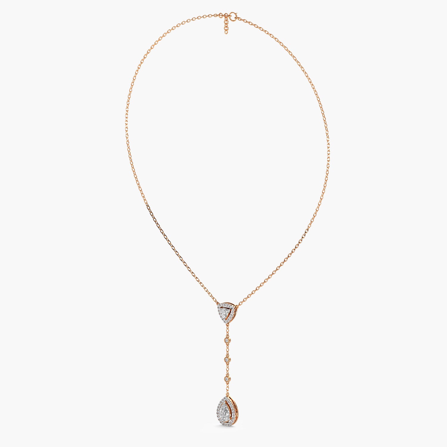 Pear Drop Lab-Grown Diamond Necklace(With Chain) - Moena
