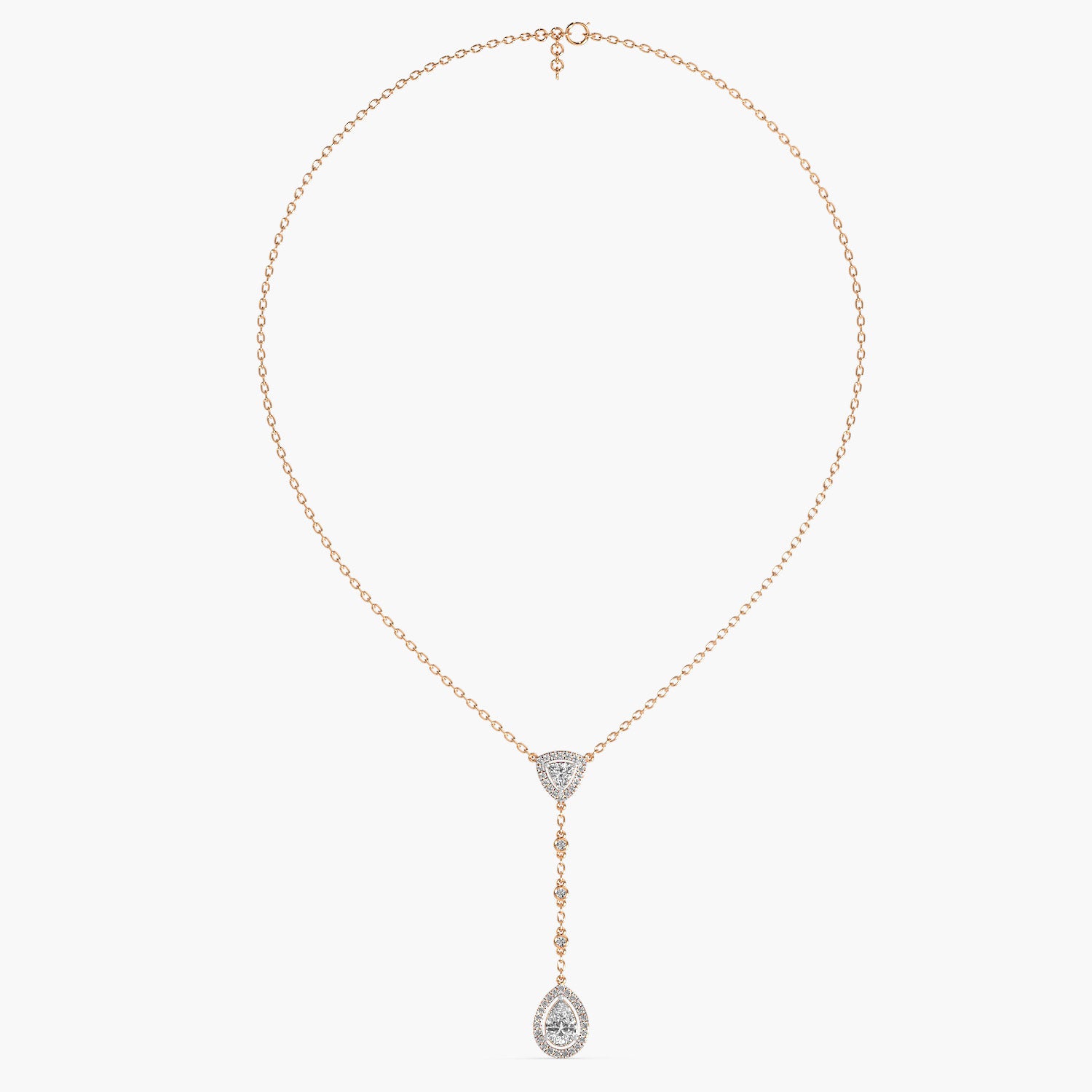 Pear Drop Lab-Grown Diamond Necklace(With Chain) - Moena