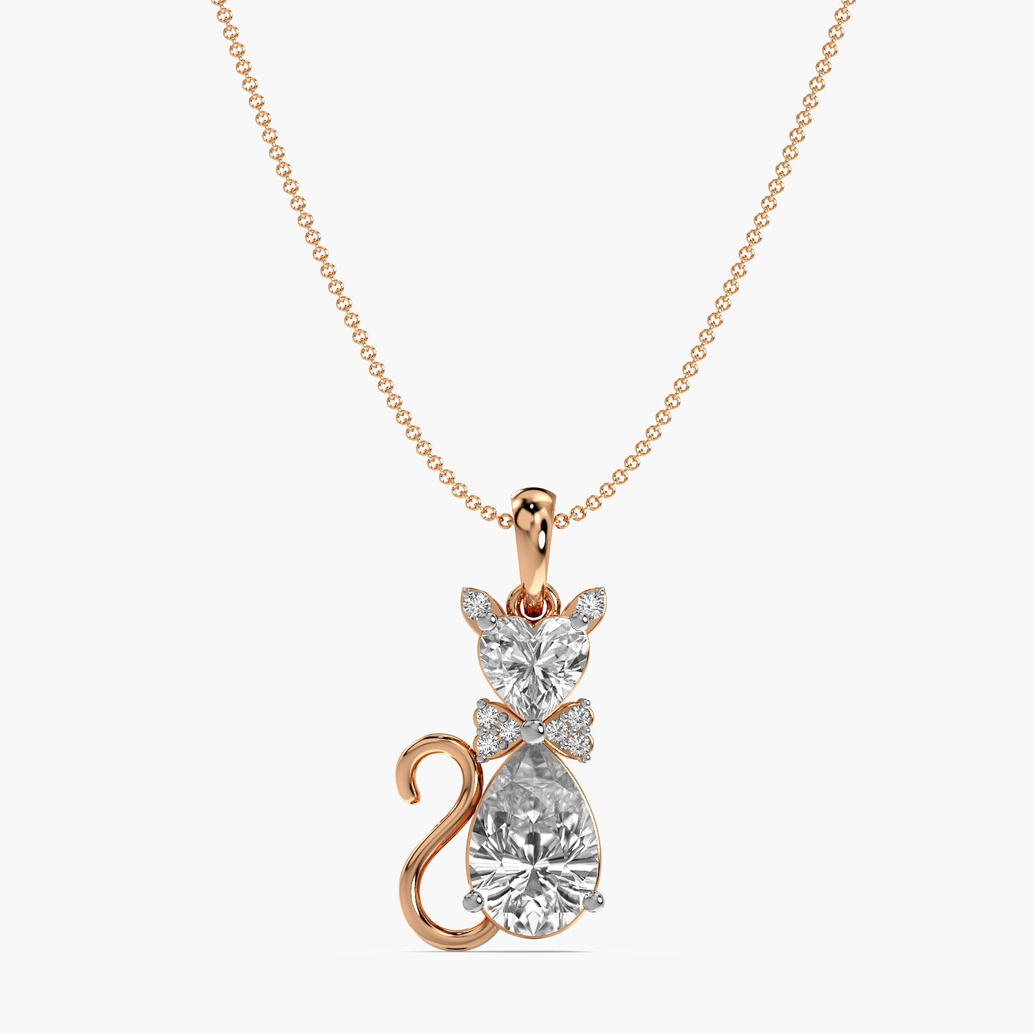 Cat-Inspired Diamond Pendant - Moena