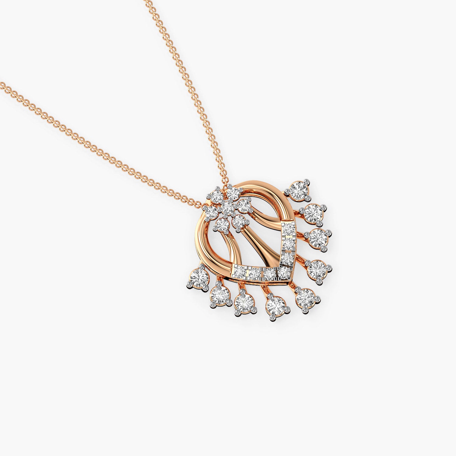 Radiant Cascade Lab-Grown Diamond Pendant - Moena