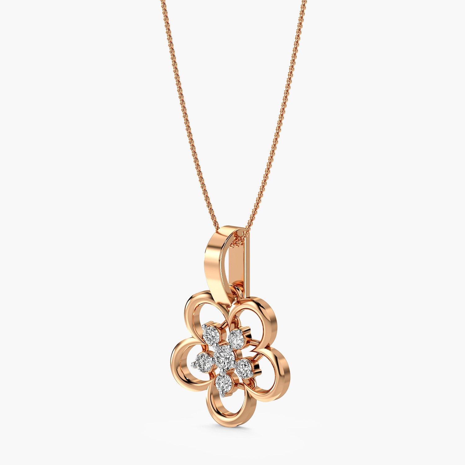 Floral Lab-Grown Diamond Pendant - Moena
