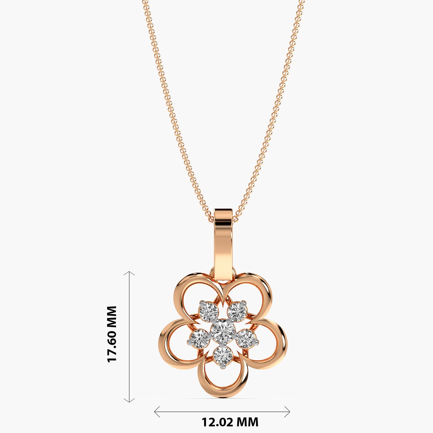 Floral Lab-Grown Diamond Pendant - Moena