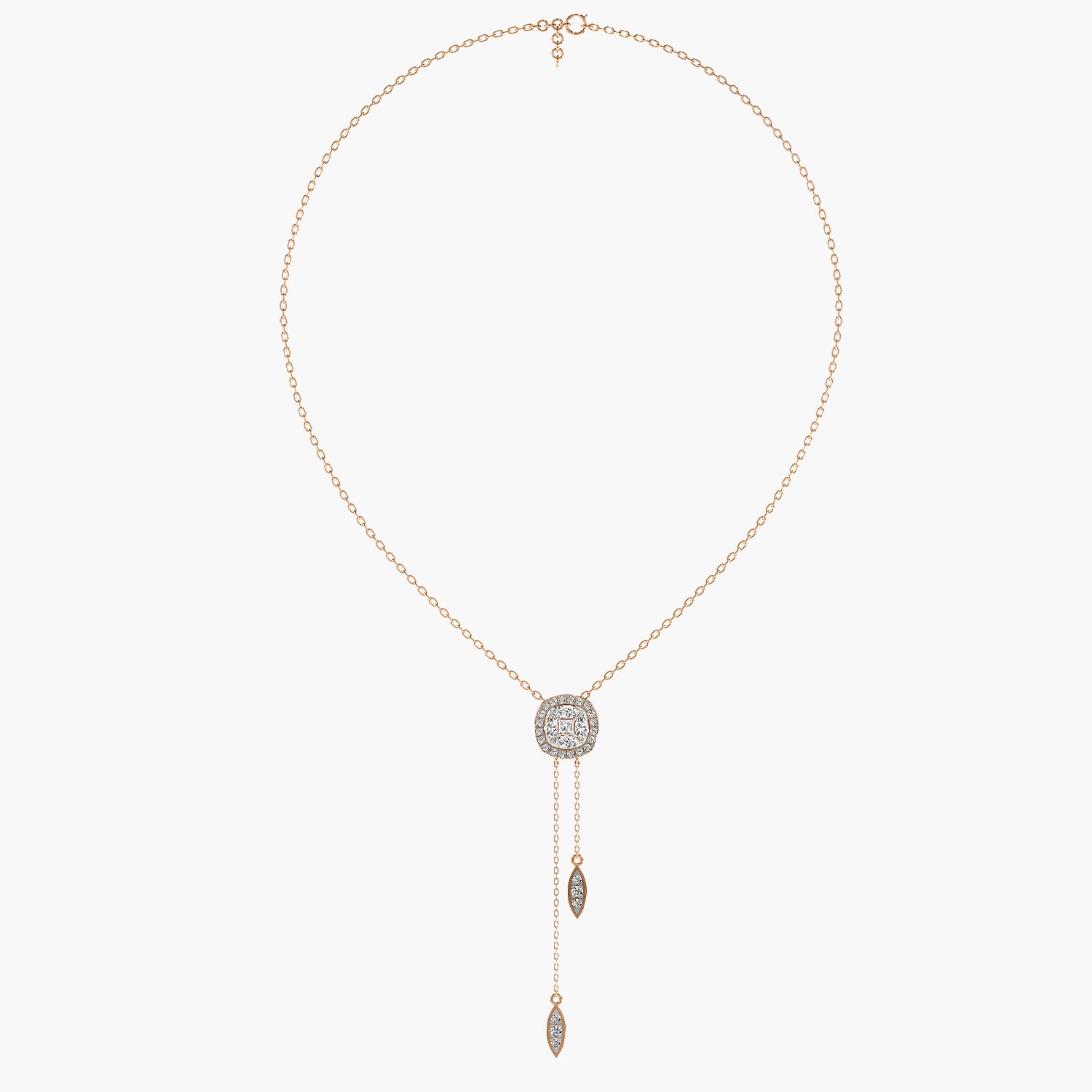 Graceful Drop Lab-Grown Diamond Necklace (With Chain) - Moena