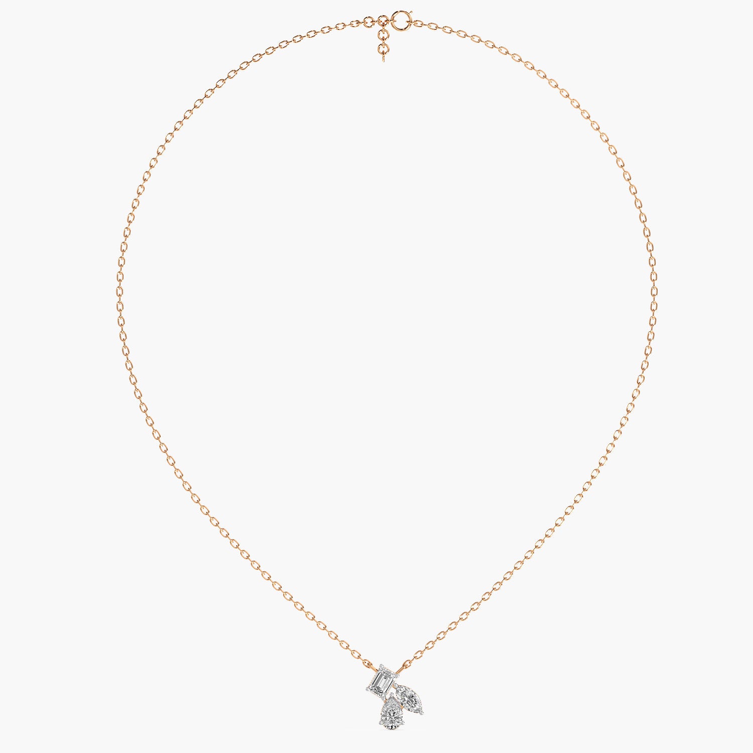 Trio Diamond Pendant(With Chain) - Moena
