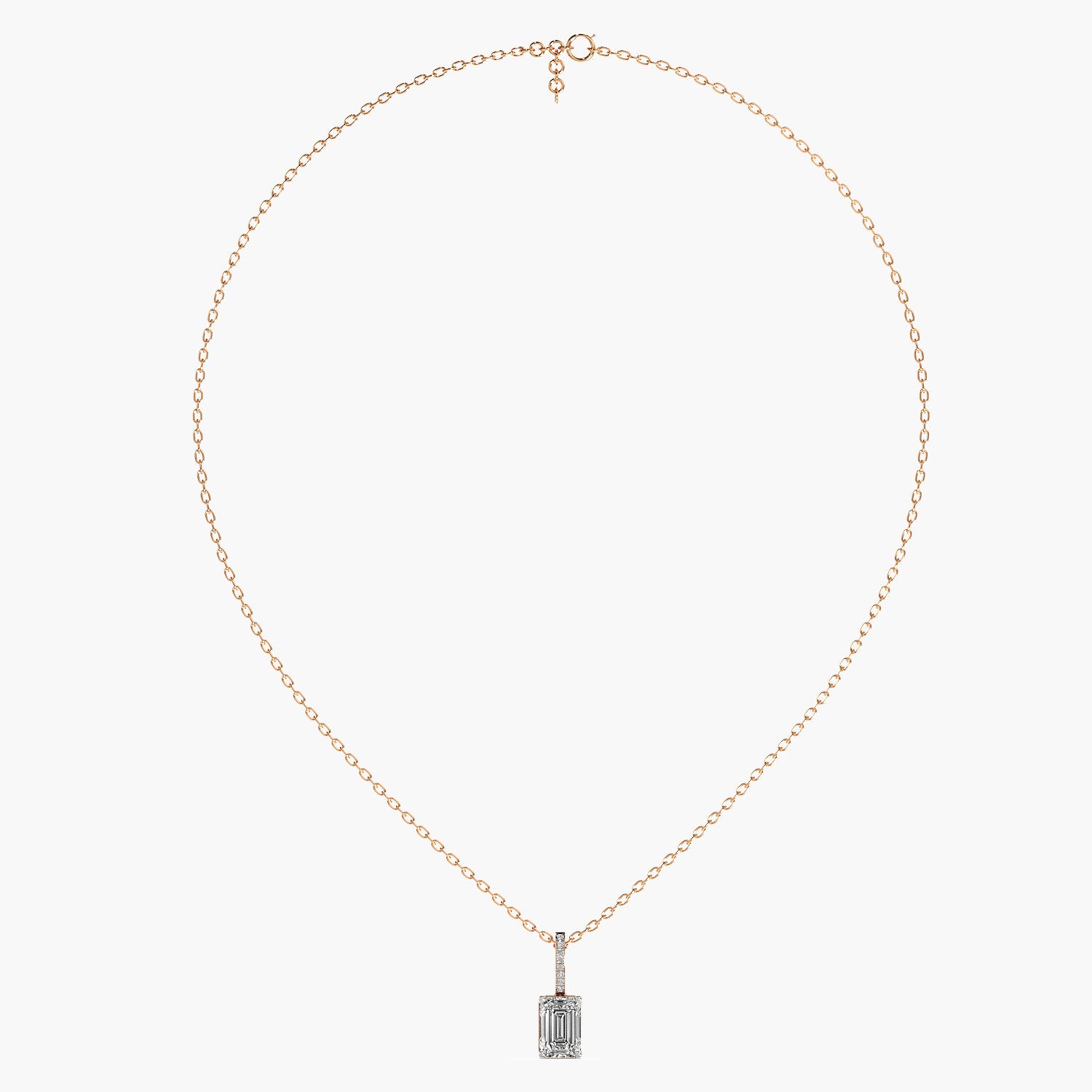 Emerald-Cut Lab-Grown Diamond pendant - Moena
