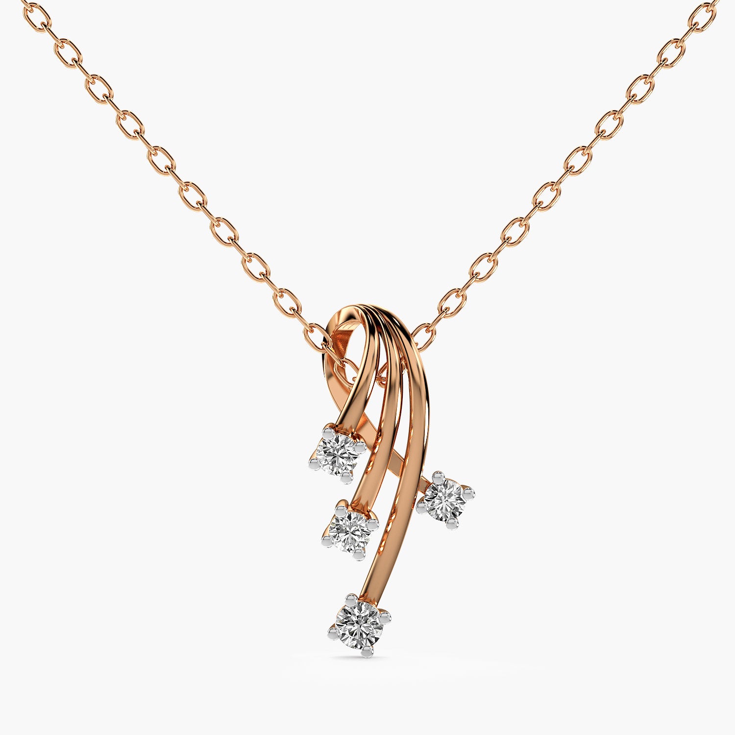 Stellar Flow Lab-Grown Diamond Pendant (With Chain) - Moena