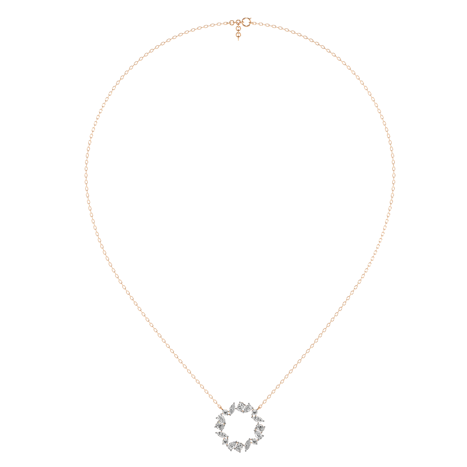 Crystal Halo Pendant (With Chain)