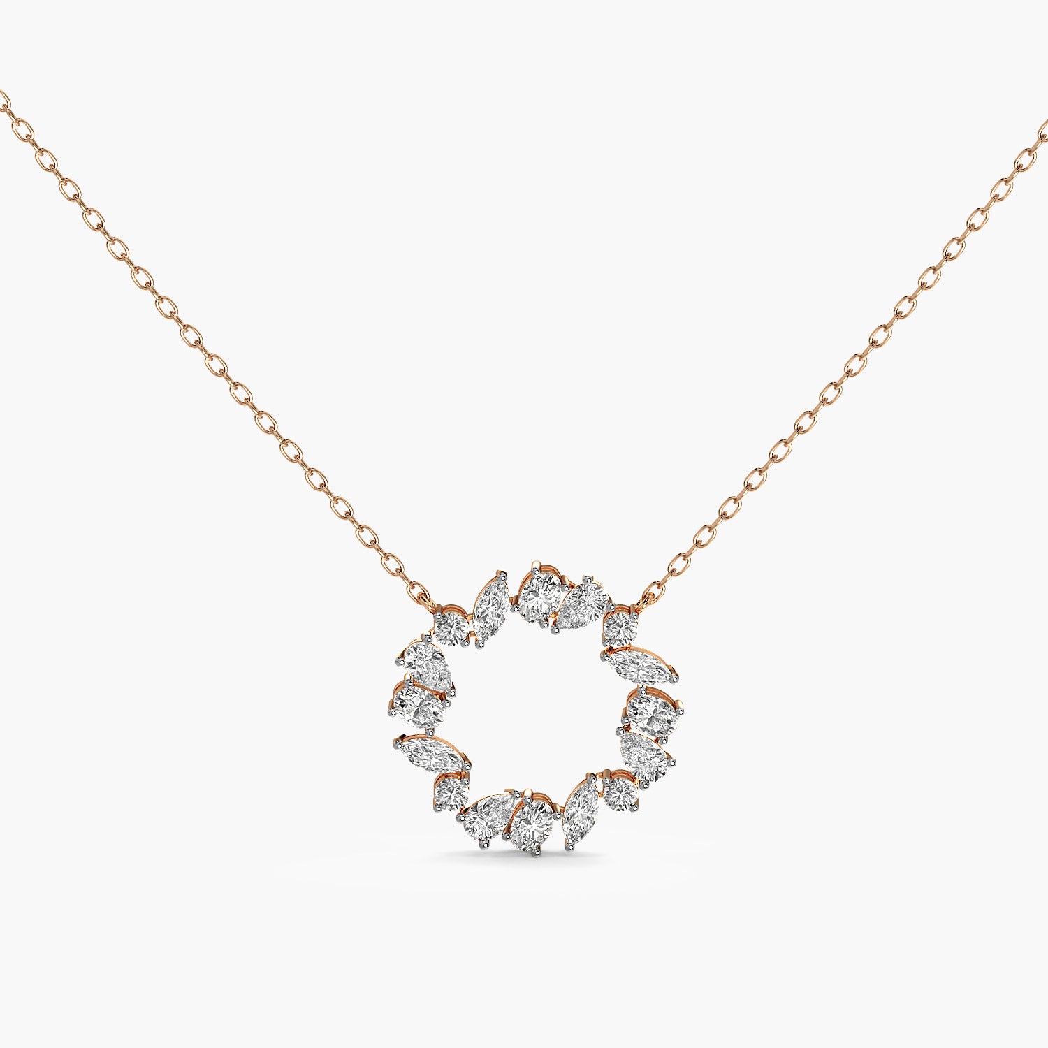 Crystal Halo Pendant (With Chain)