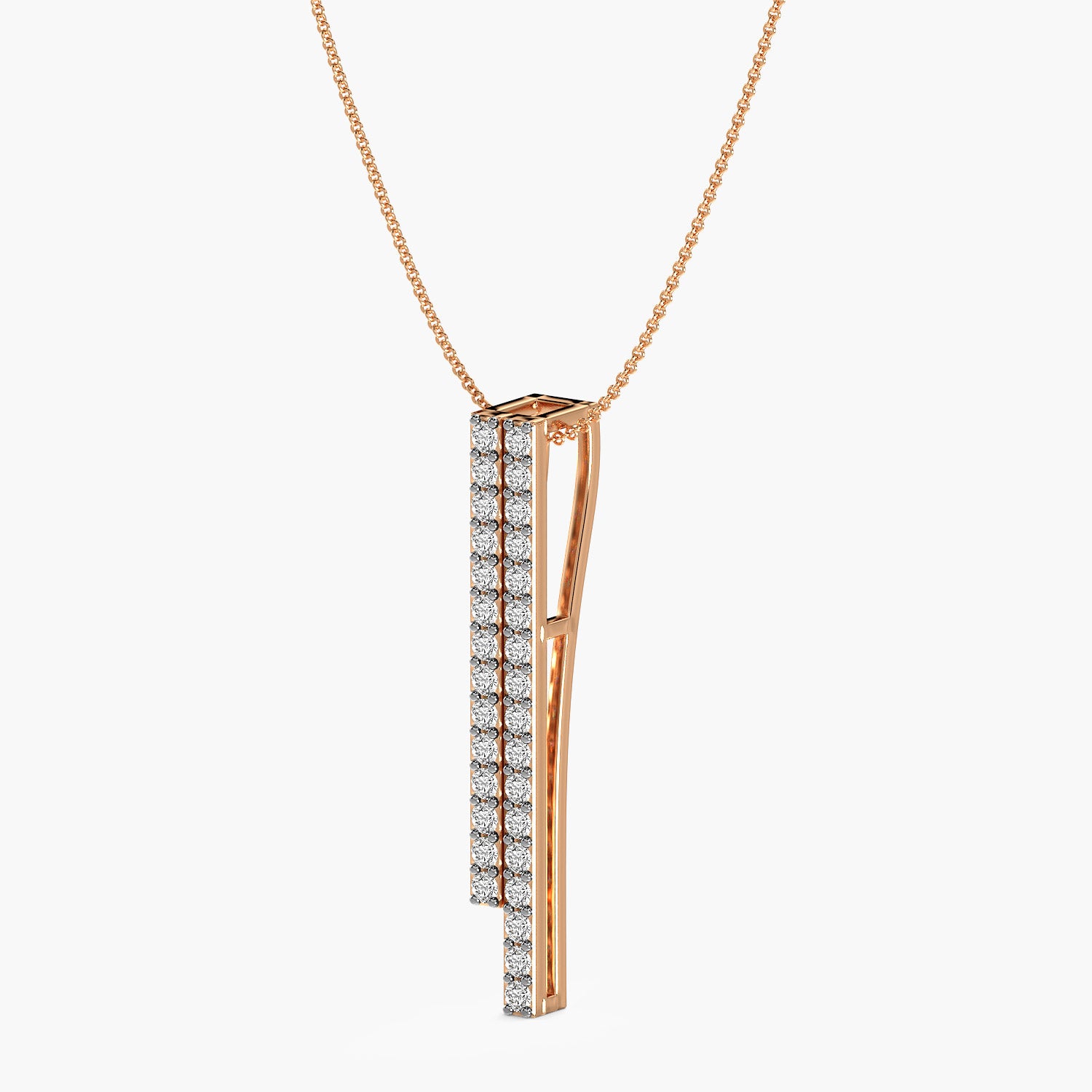 Sleek Diamond Bar Pendant
