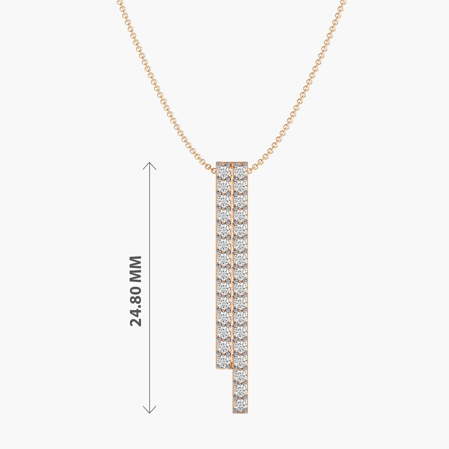 Sleek Diamond Bar Pendant