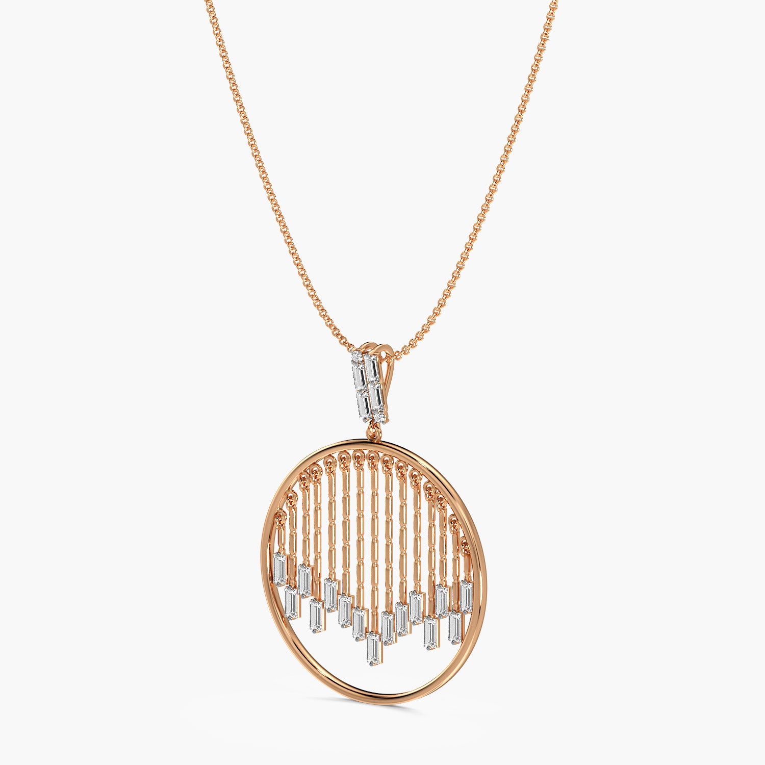 Diamond Rhythm Medallion(With Chain)