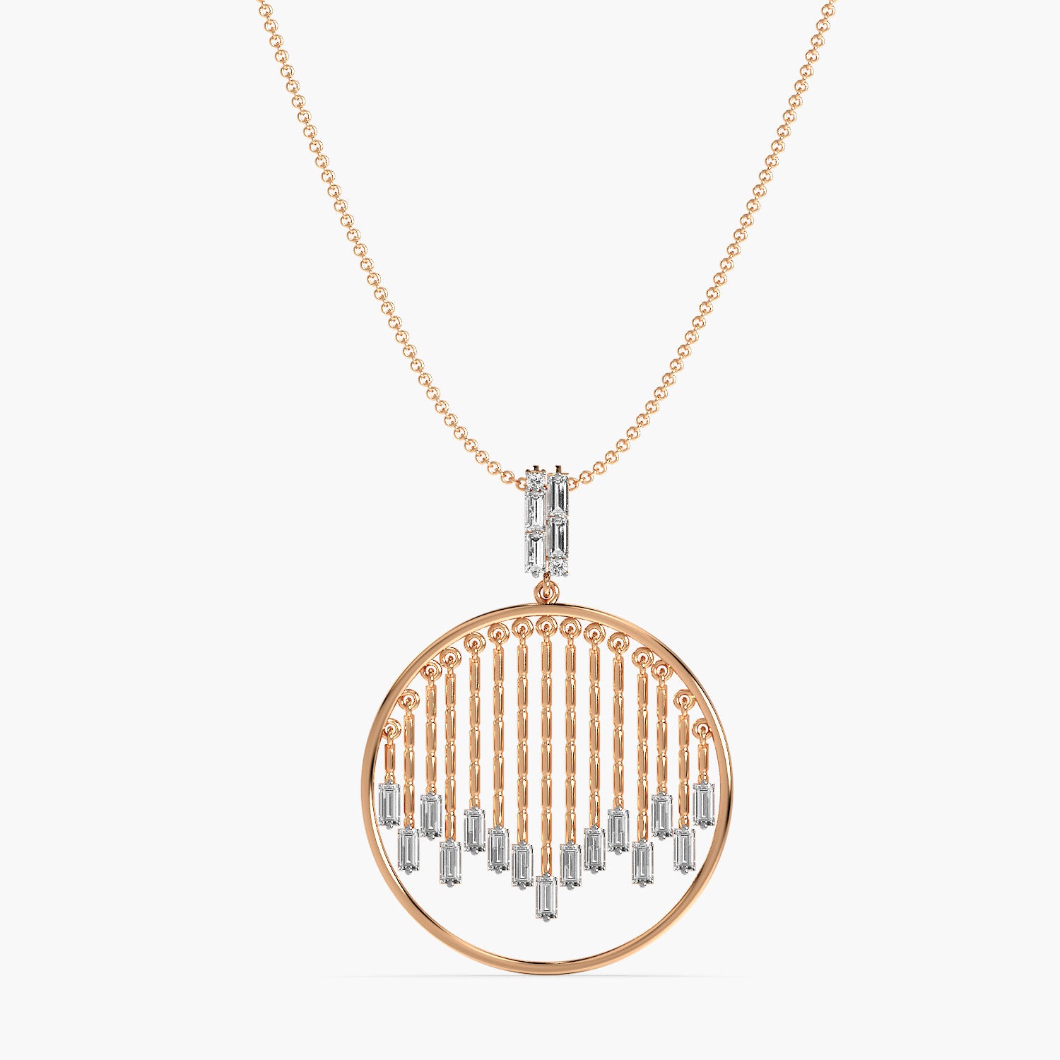 Diamond Rhythm Medallion(With Chain)