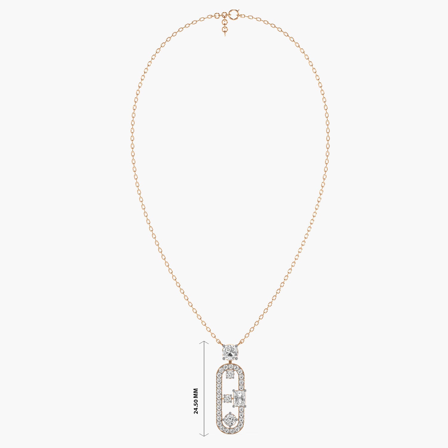 Oval Radiance Pendant(With chain)