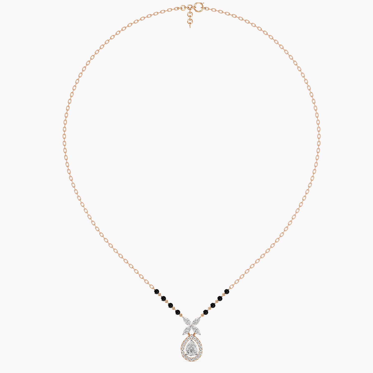 Floral Teardrop Mangalsutra
