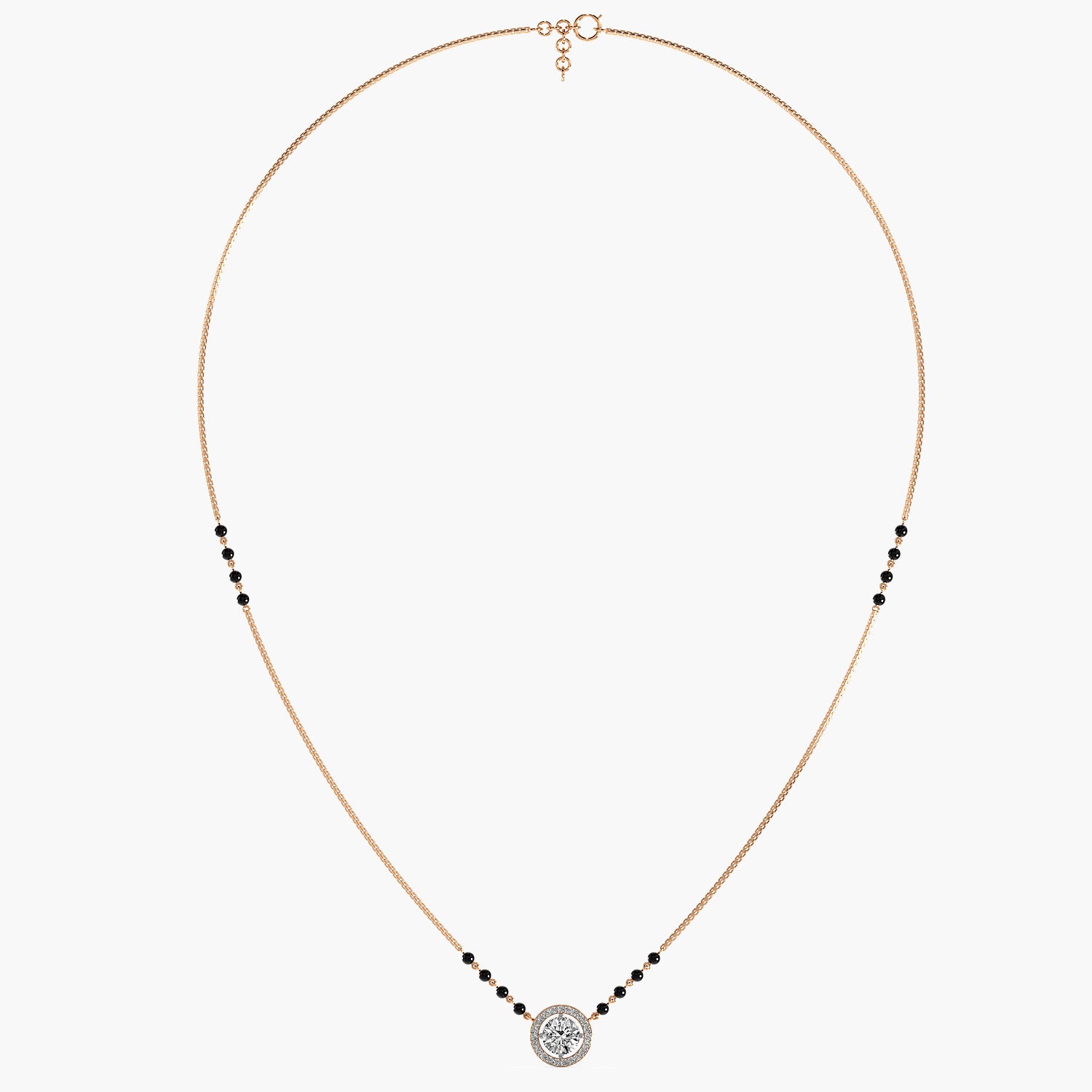 Classic Halo Mangalsutra Set (With chain)