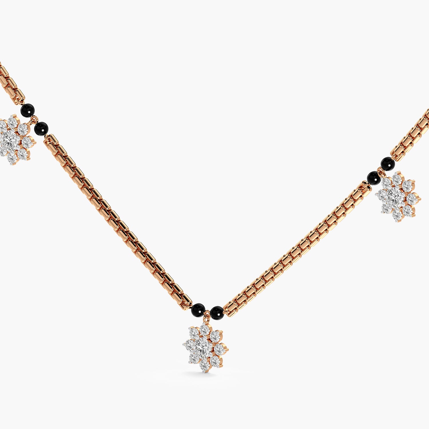 Bold Link Floral Mangalsutra