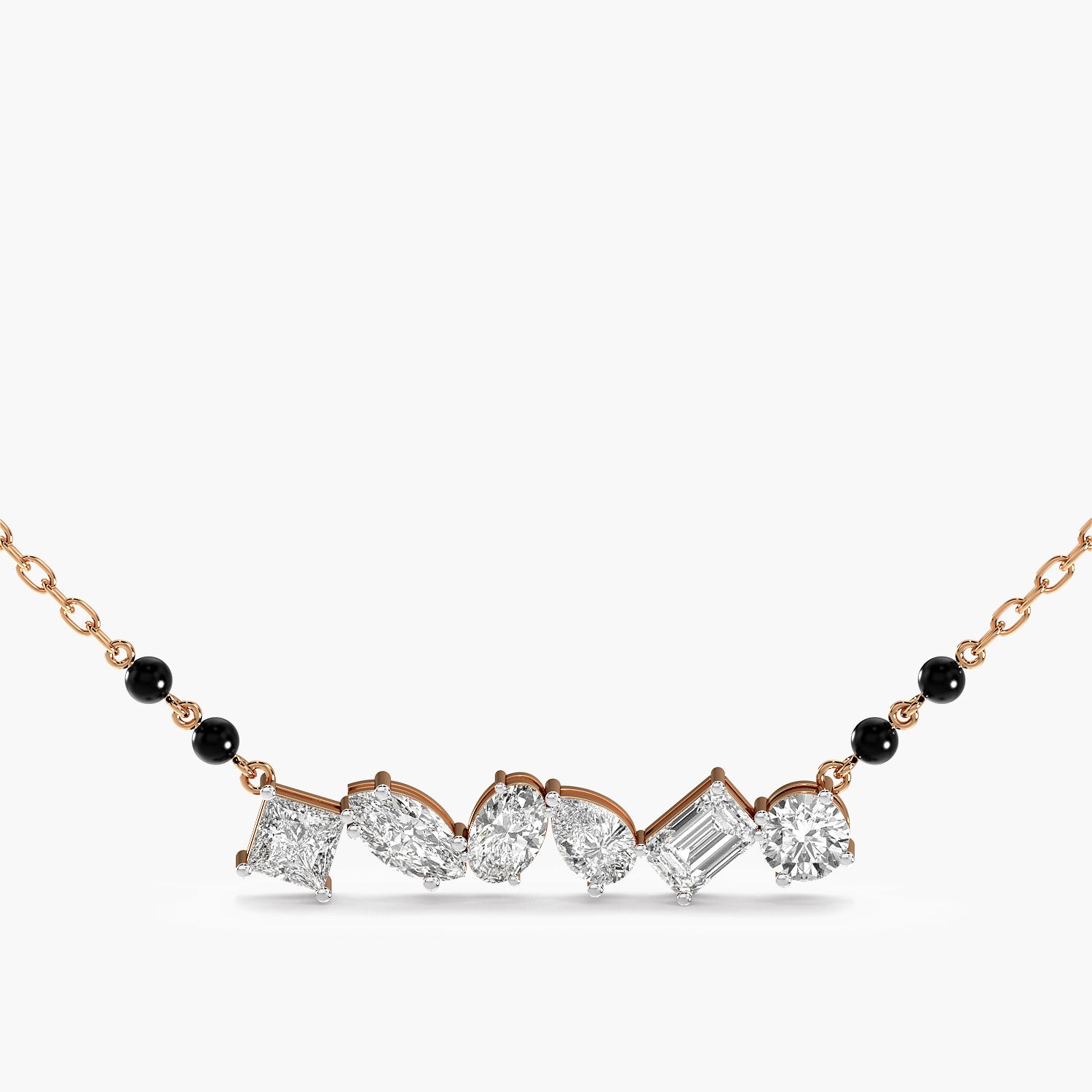 Multi-Shape Diamond Mangalsutra