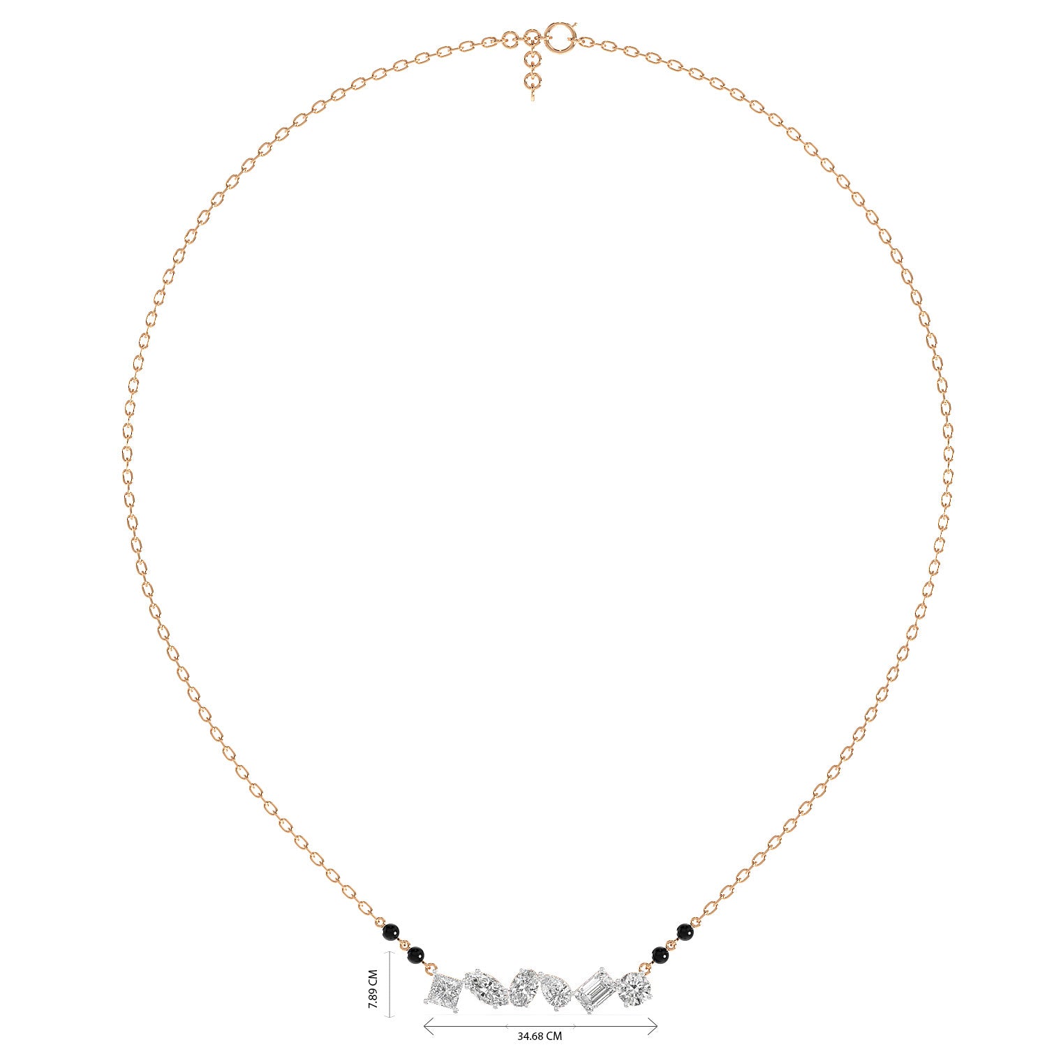Multi-Shape Diamond Mangalsutra