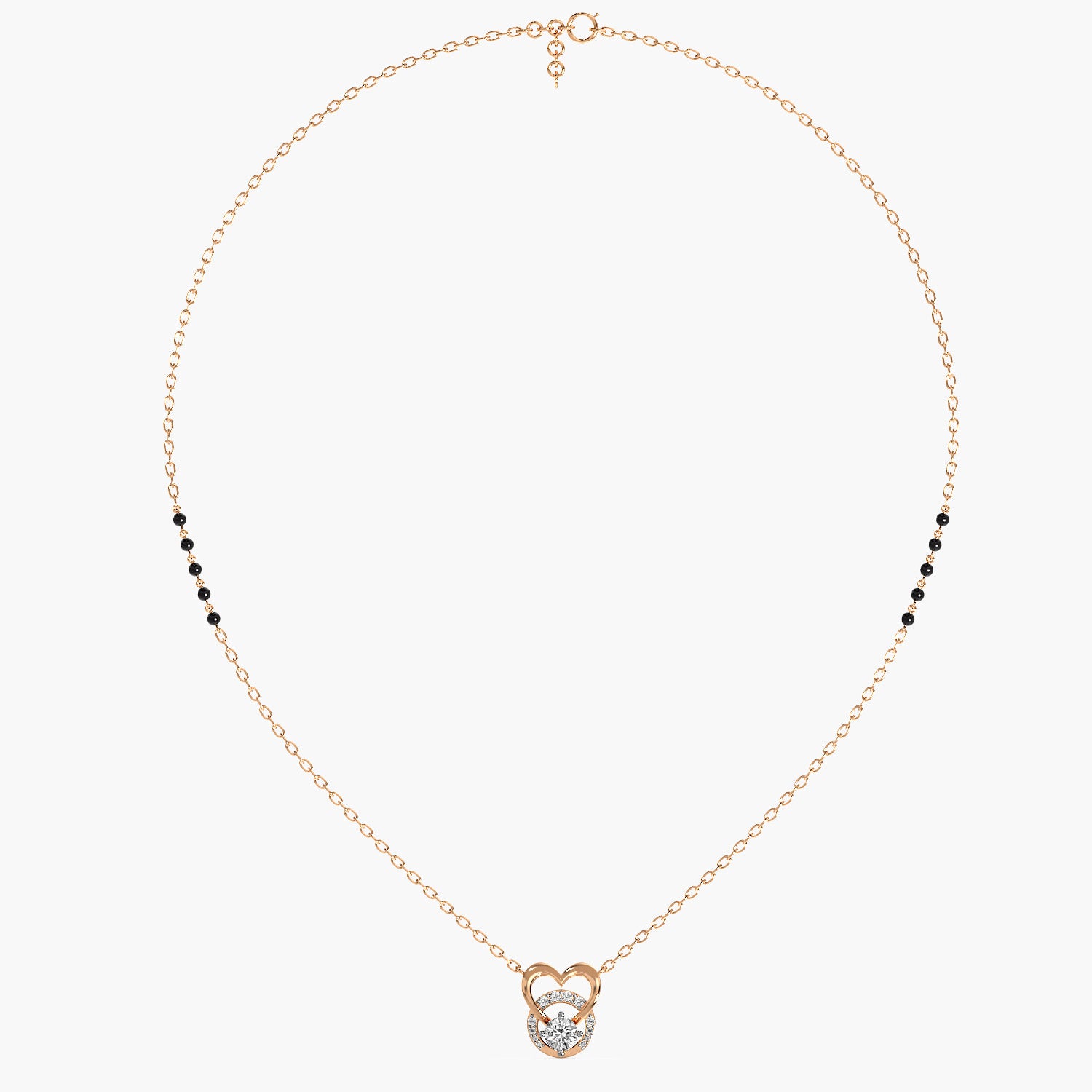 Twin Heart Diamond Mangalsutra