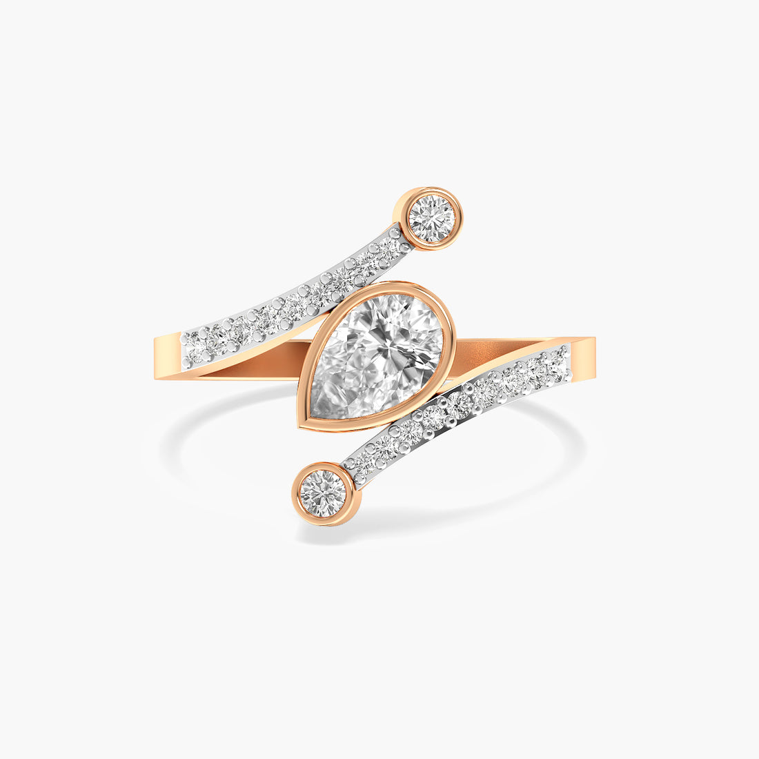 Aria Pear Halo Ring